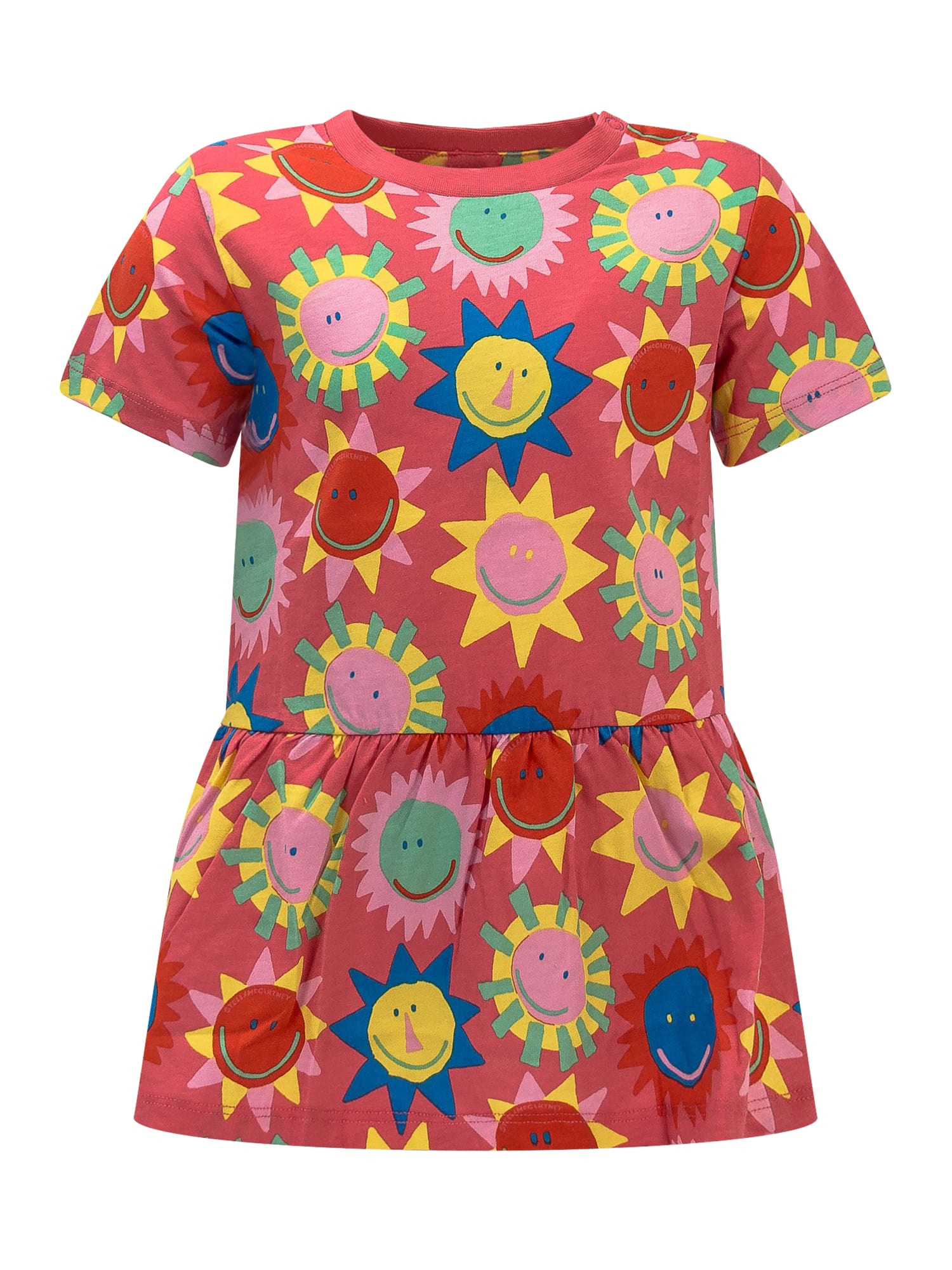 Stella Mccartney Babies' Sunshine Dress In Fuxia/multicolor