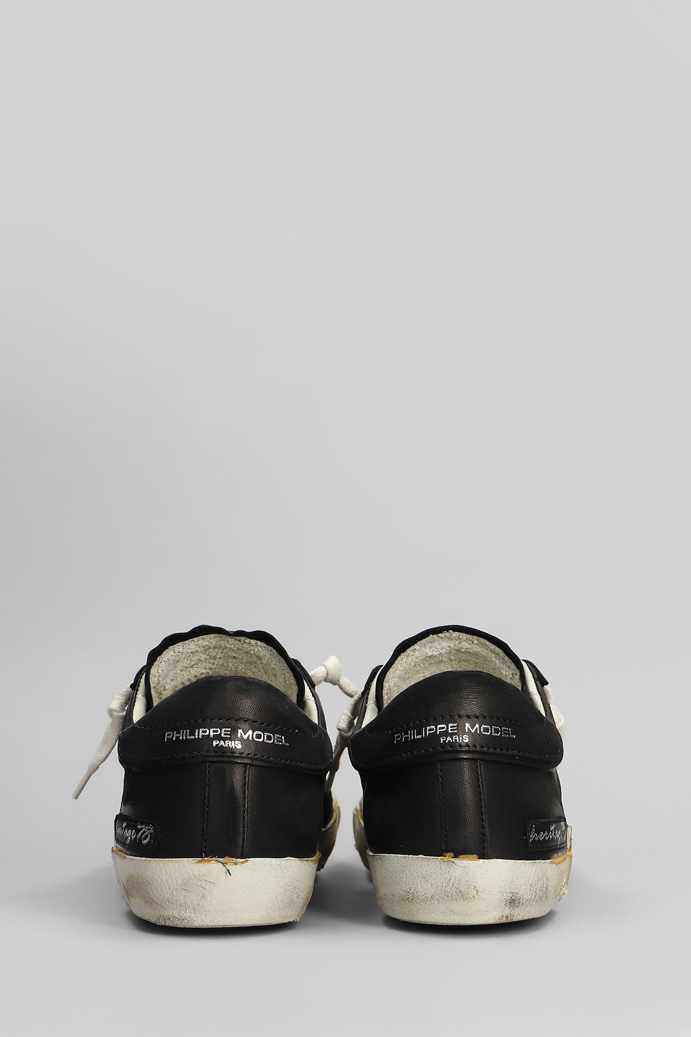 Philippe Model Sneakers Prsx Low Man Vintage Noir In Black