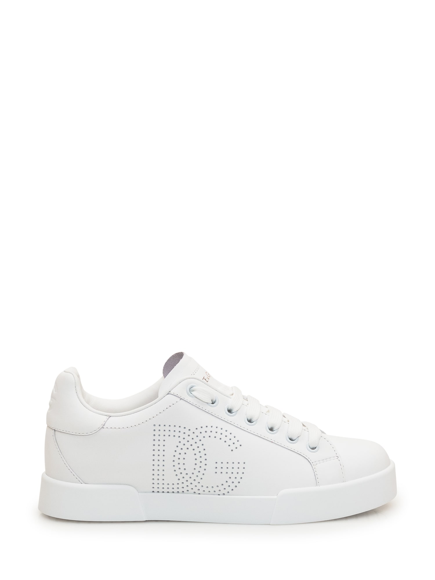 Shop Dolce & Gabbana Sneaker With Logo In Bianco/bianco