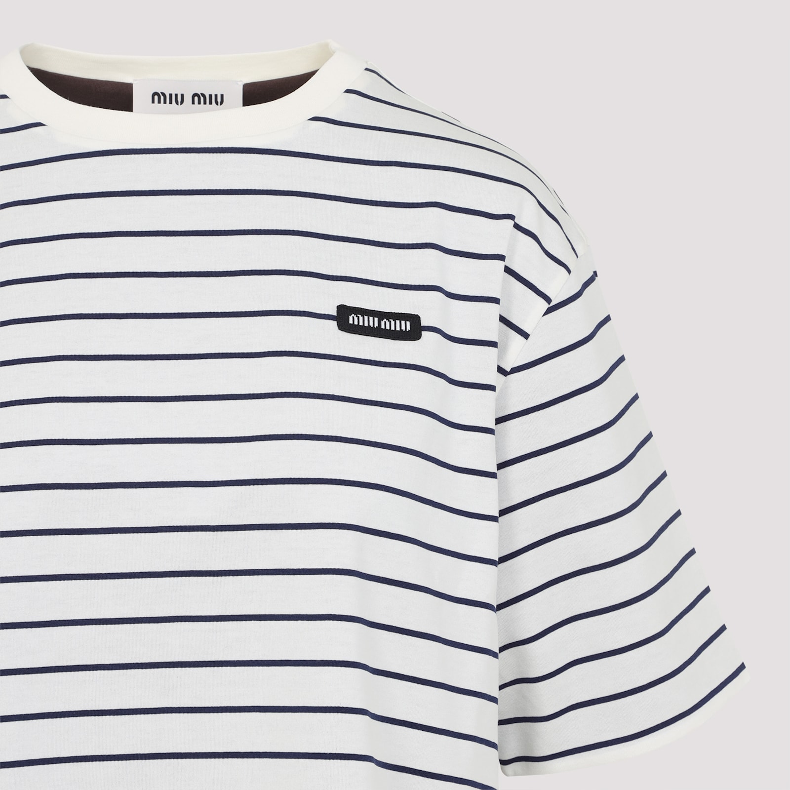 Miu Miu Striped Cotton T-shirt