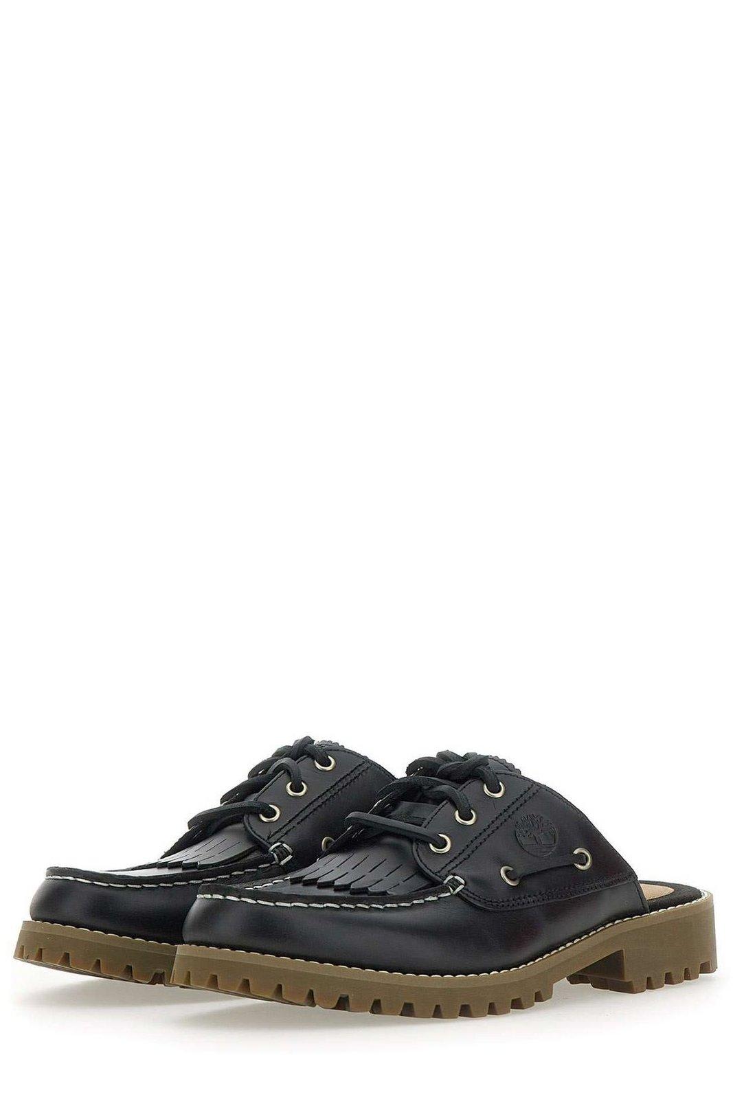 Timberland Black Mules With Lace-up