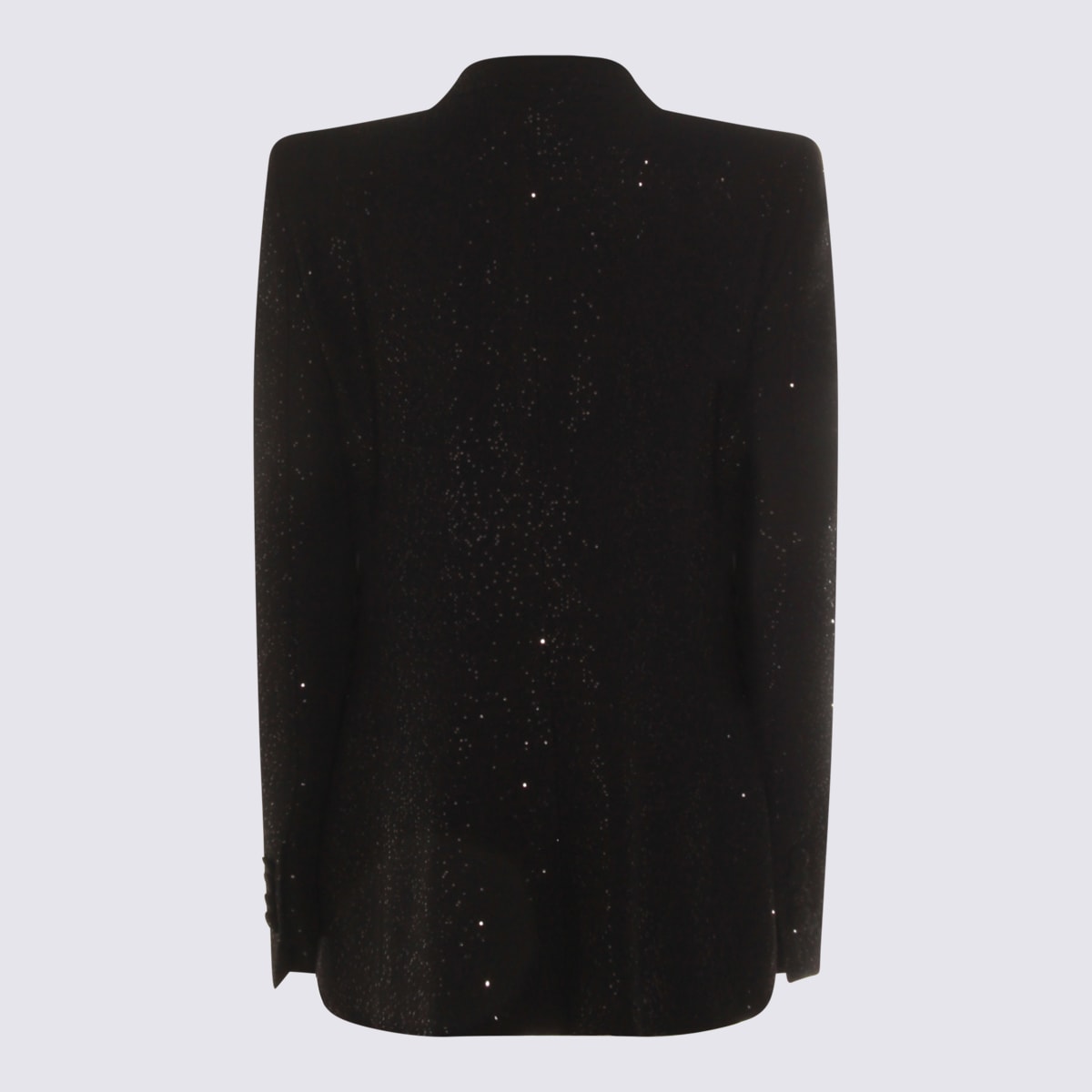Tom Ford Sequined Wool Blend Crepe Single Breasted Jacket Clothing In Black