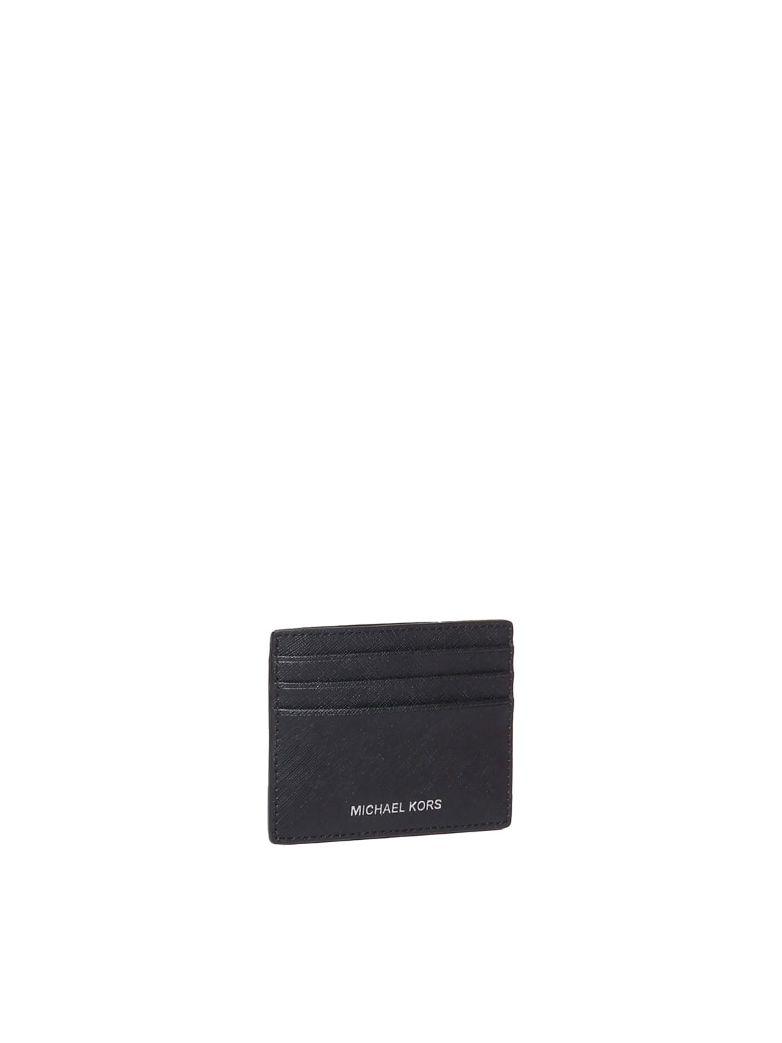 Shop Michael Michael Kors Card Holder With Logo In Black
