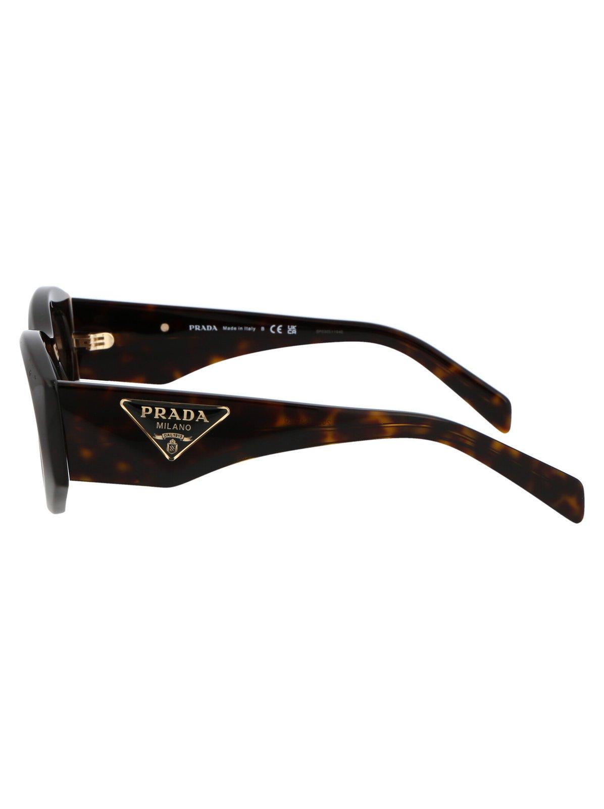 Shop Prada Round Frame Sunglasses