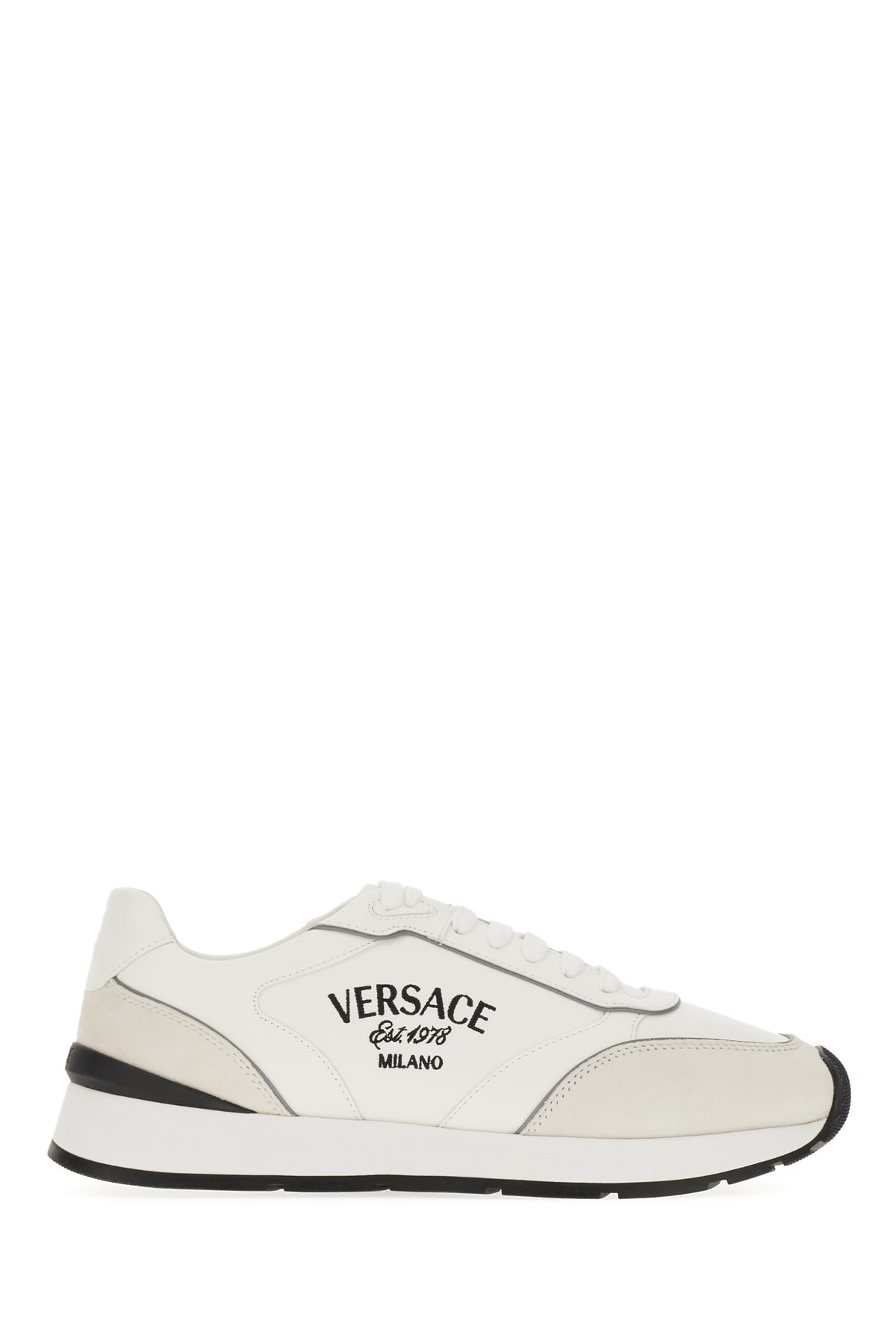 VERSACE WHITE LEATHER MILANO SNEAKERS