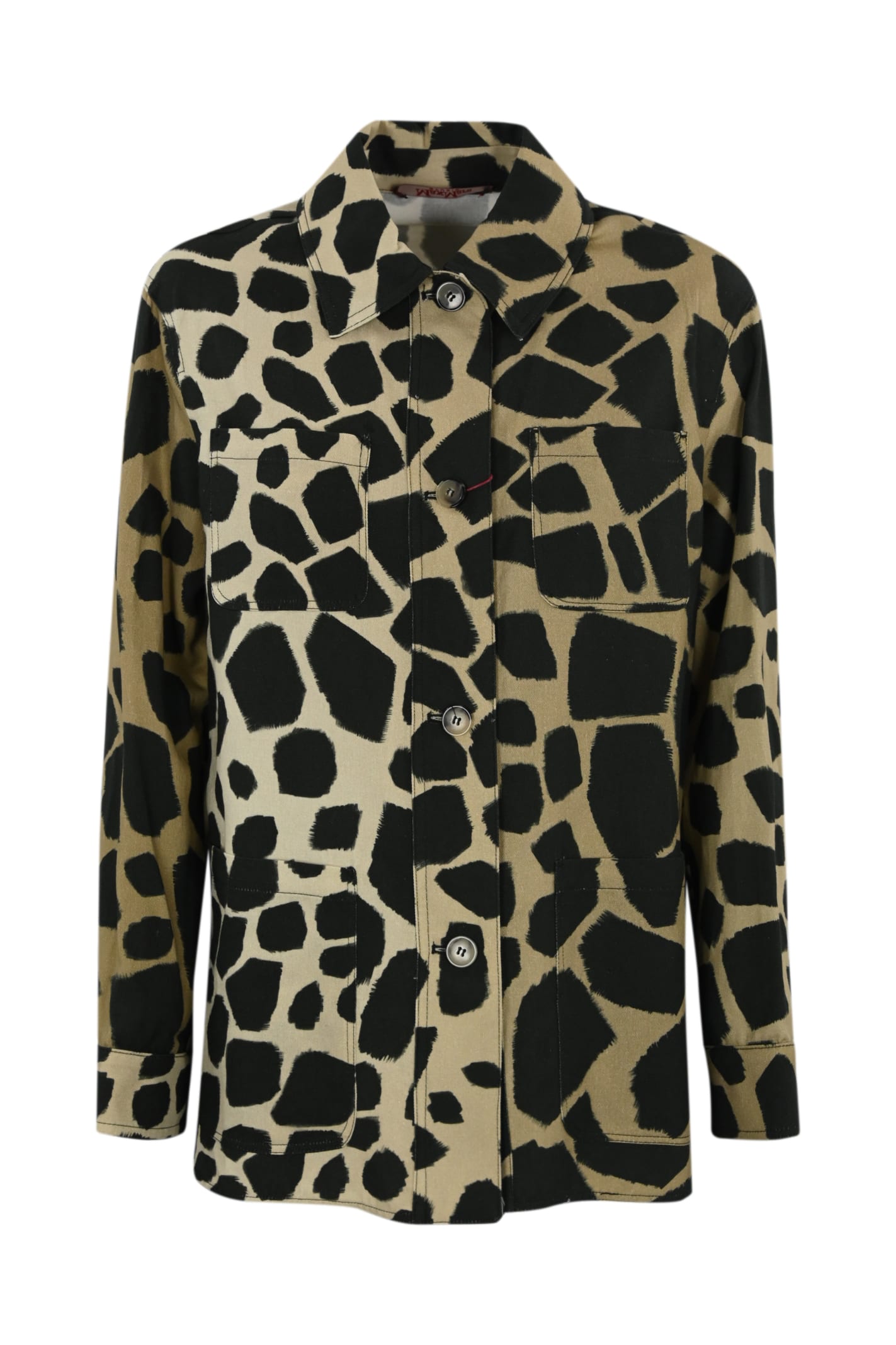 Shop Max Mara Tesoro Shirt In Cotton And Linen Blend In Giraffa