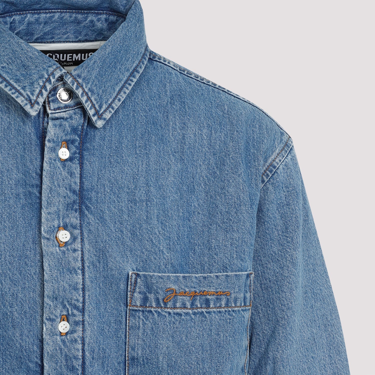 Shop Jacquemus La Chemise Boulanger Shirt In Blue