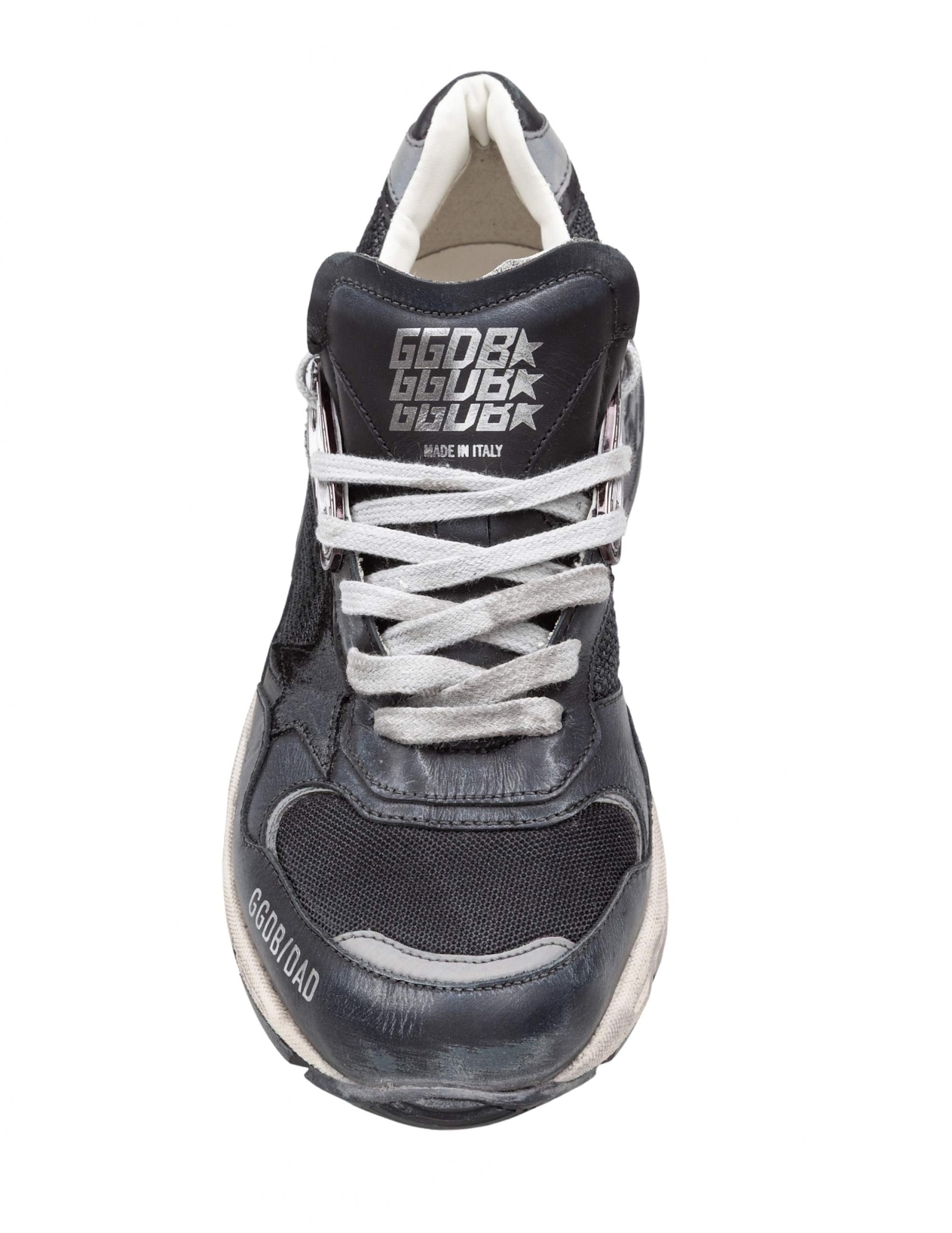 Golden Goose Black Leather And Mesh Running Dad Sneakers In Multi