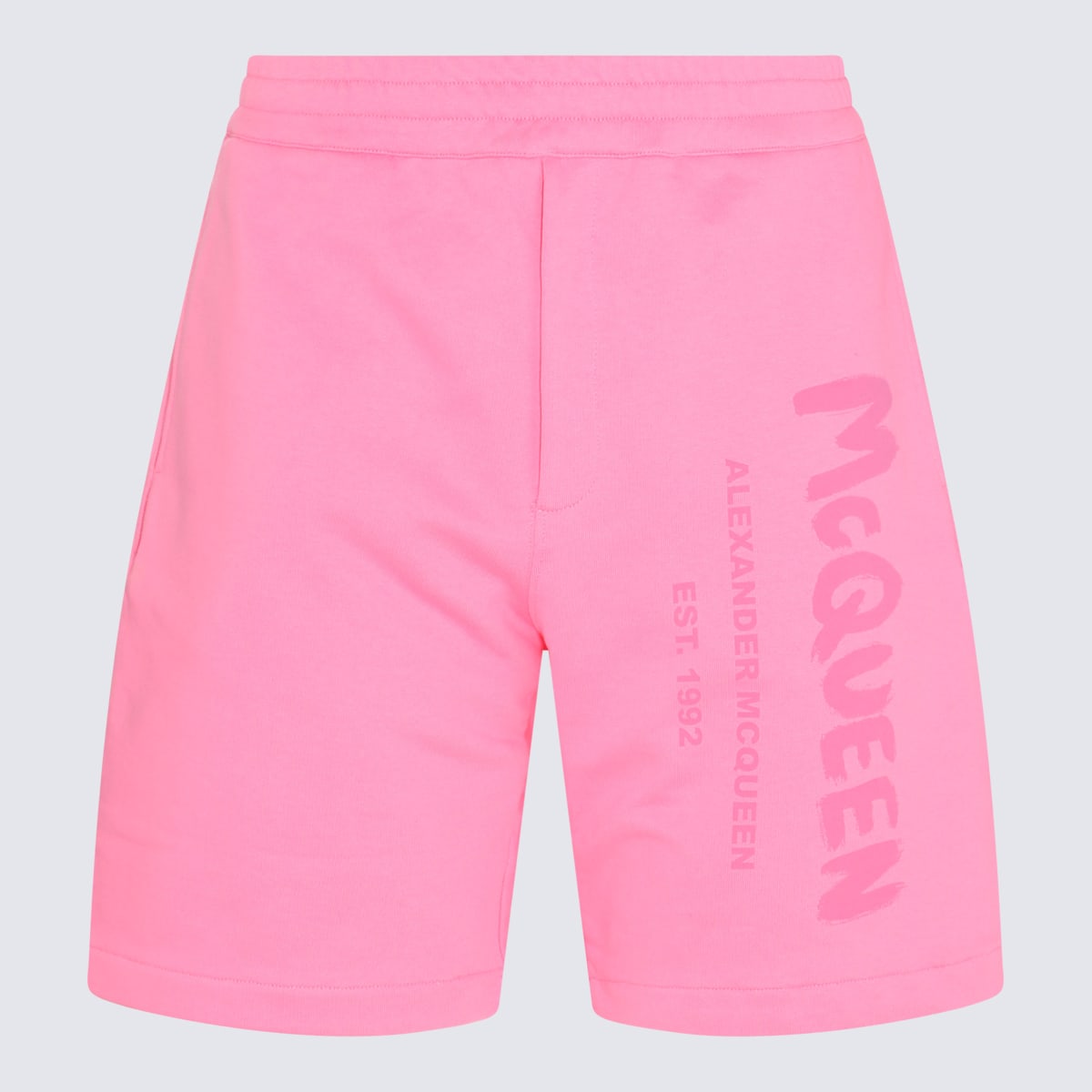 Shop Alexander Mcqueen Pink Cotton Track Pants In Sugar Pink