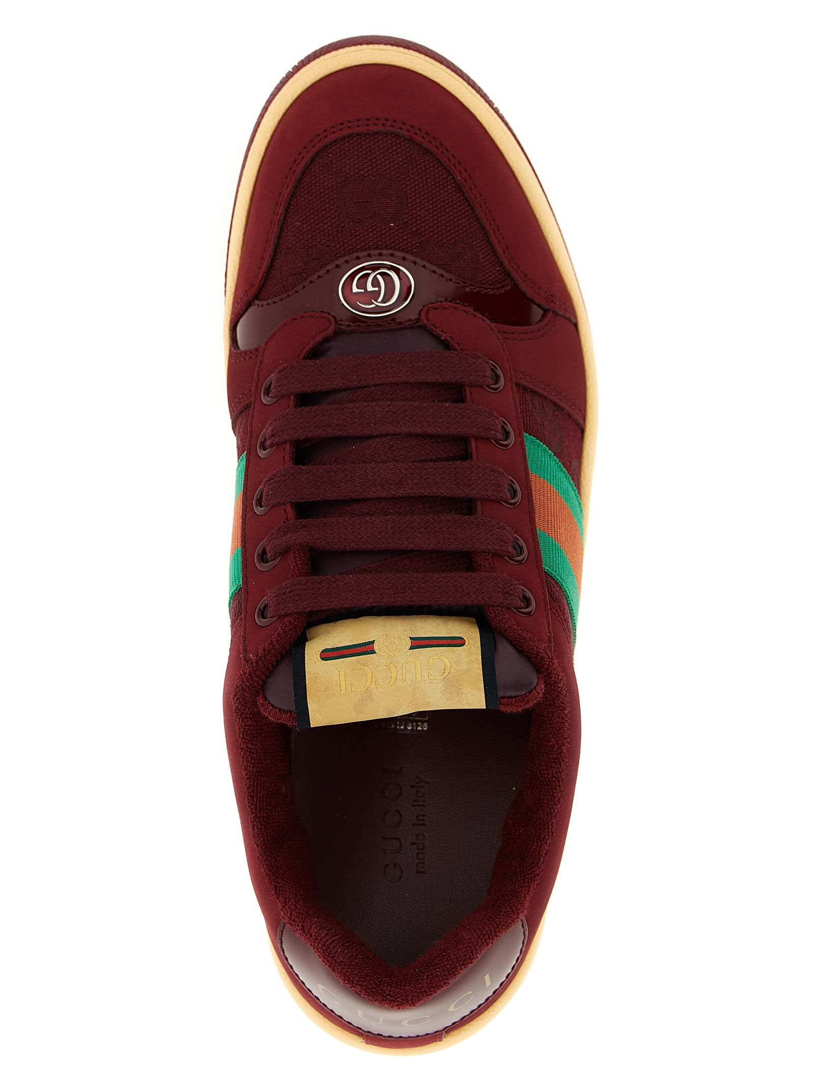 Gucci Sneakers With Round Toe And Contrast Sole In Multi