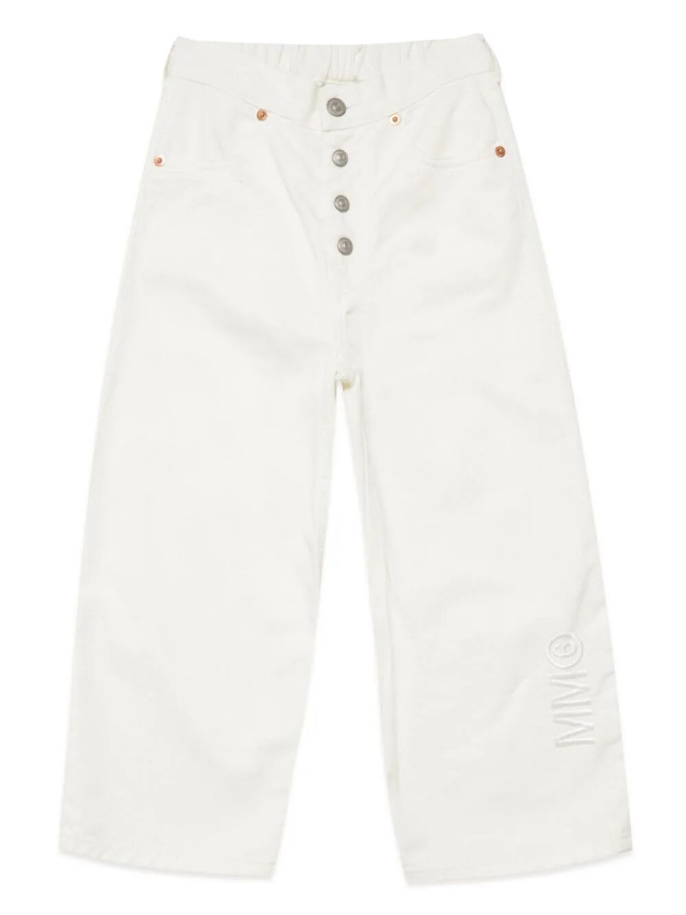 Shop Mm6 Maison Margiela Pants In White