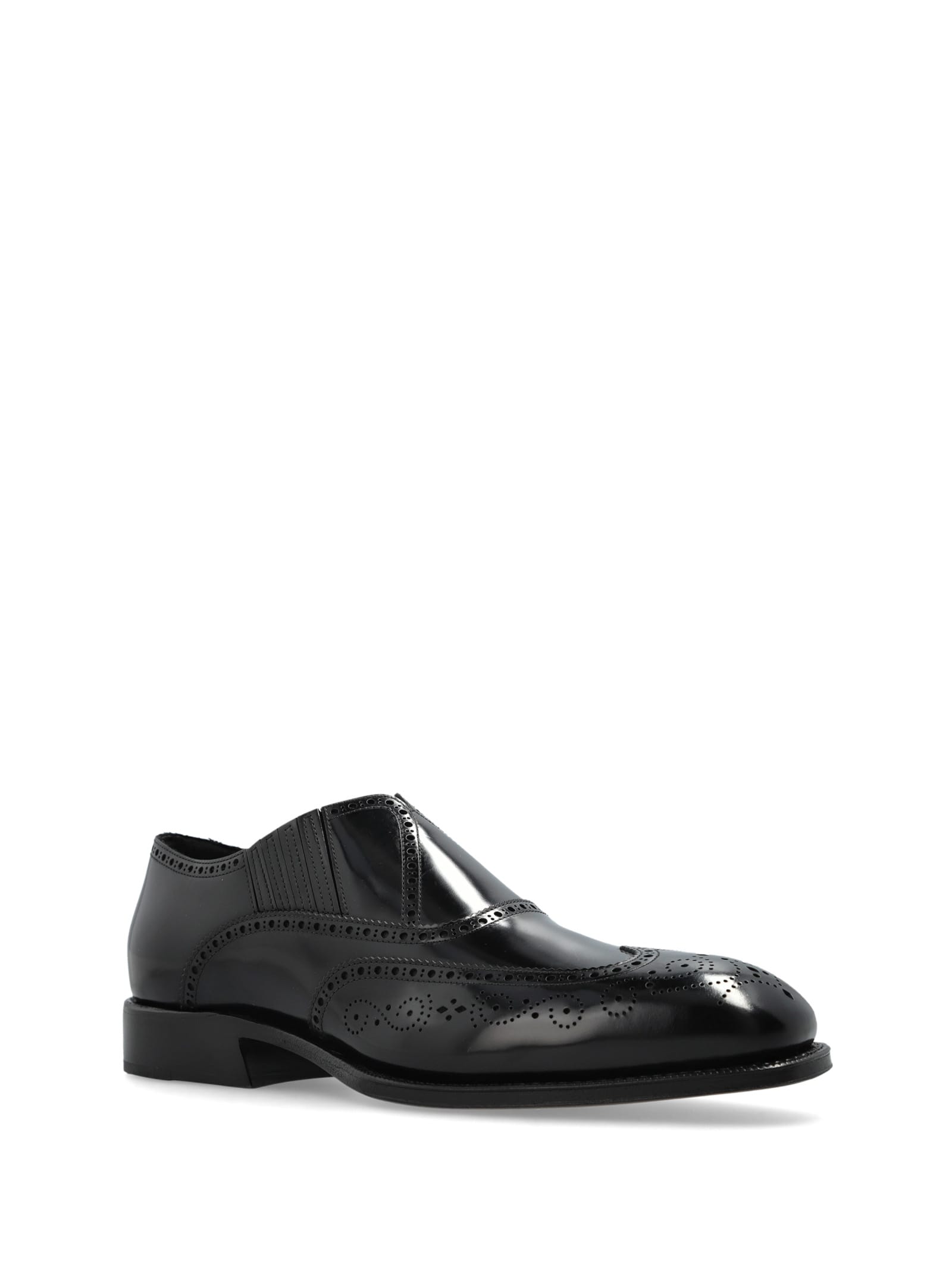 Alexander Mcqueen Mcqueen Jermyn Slip-on Wingtip Oxford In Black