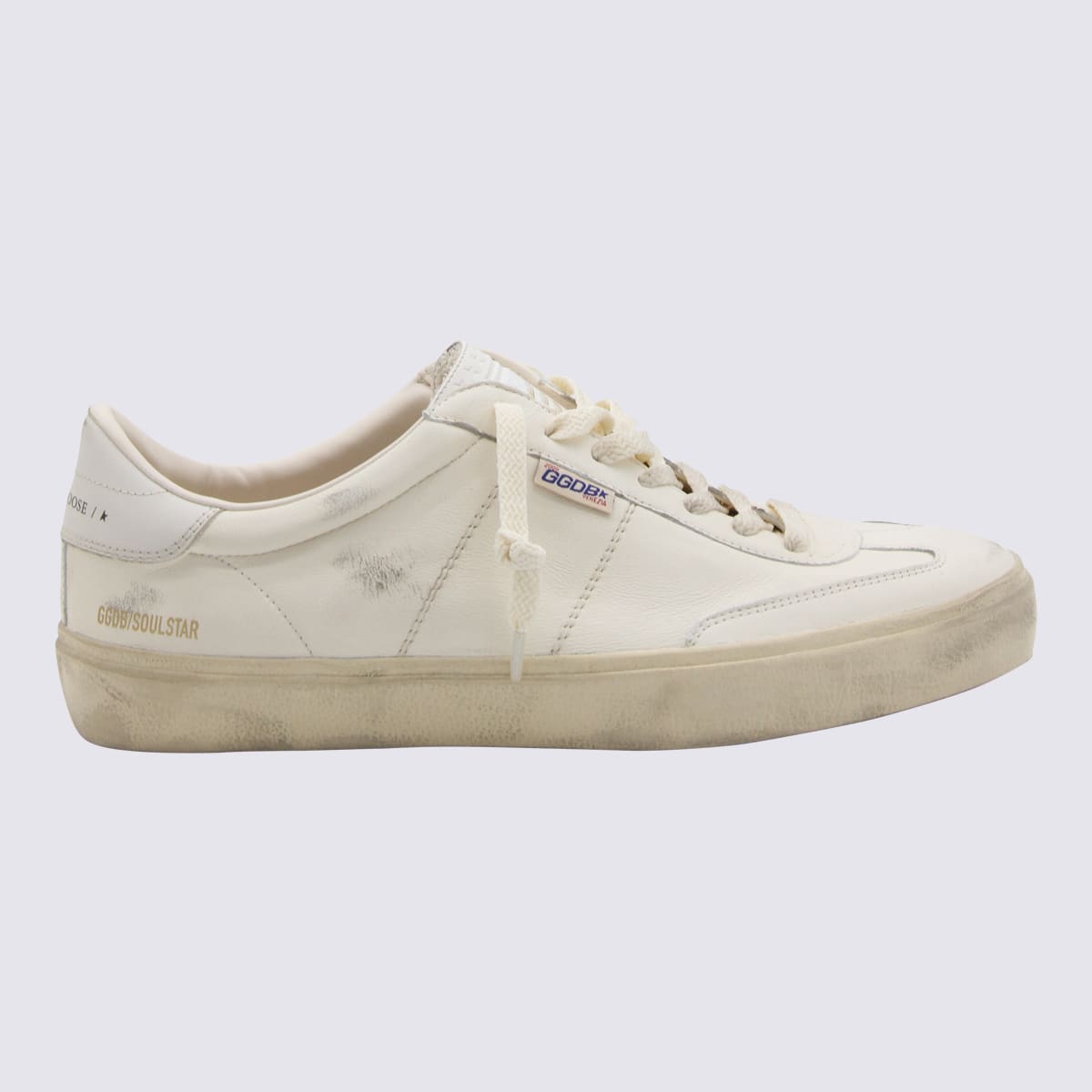 GOLDEN GOOSE WHITE LEATHER SNEAKERS