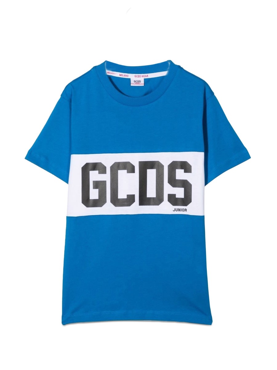 Gcds Mini Kids' T Shirt In Blue