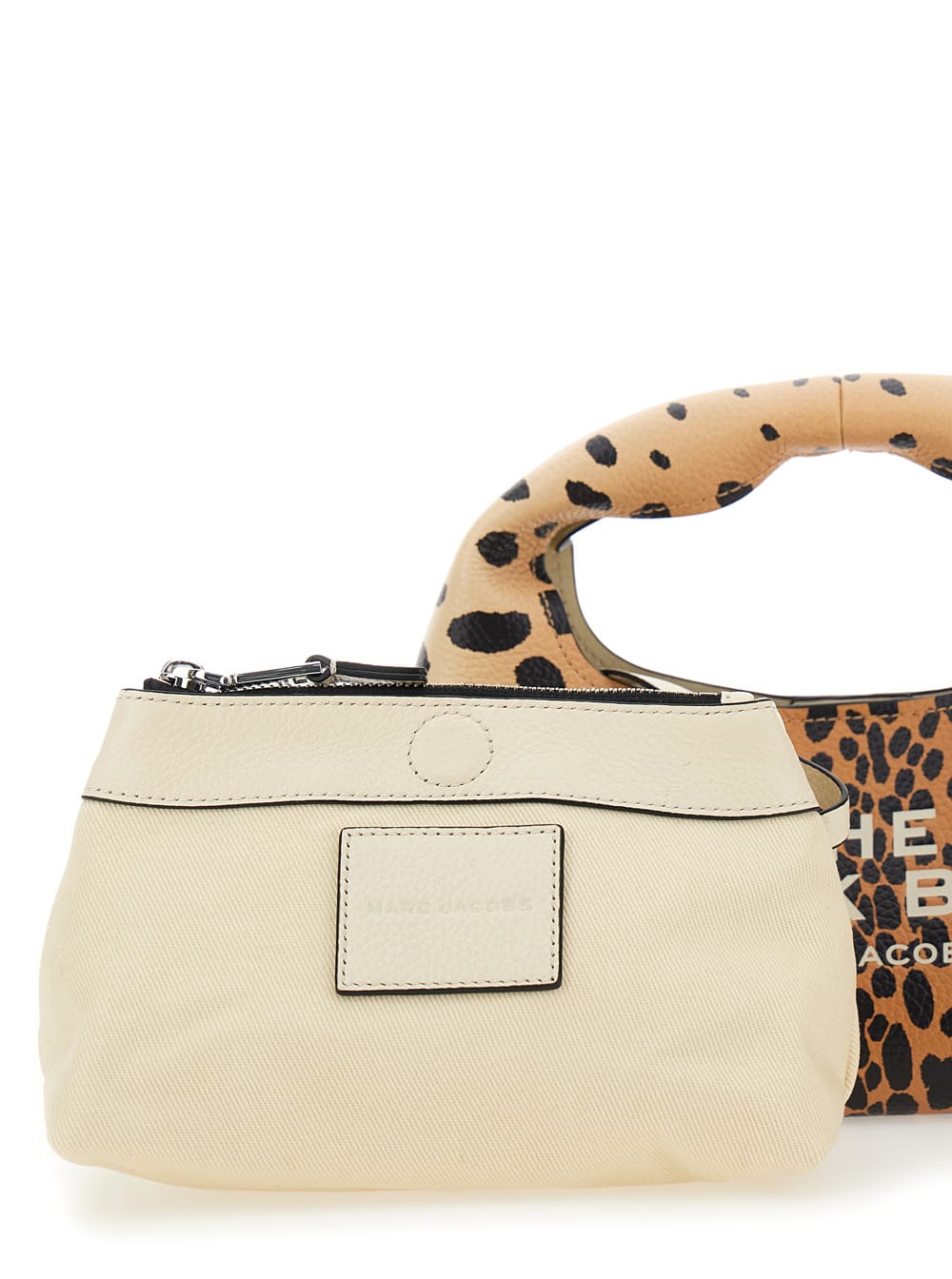 Marc Jacobs The Sack Mini Leopard-print Leather Top Handle Bag In Nude