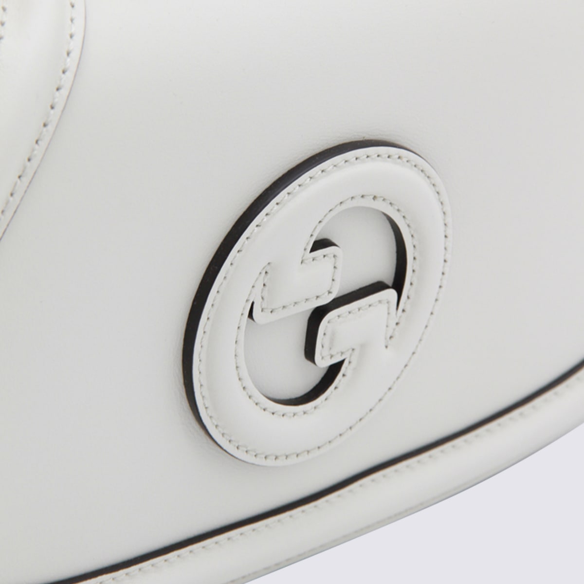 Gucci Medium Blondie Leather Cross Body Bag In White