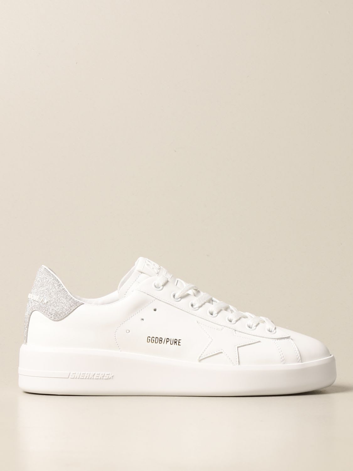 Buy Golden Goose Sneakers Pure New Golden Goose Sneakers In Leather online, shop Golden Goose shoes with free shipping