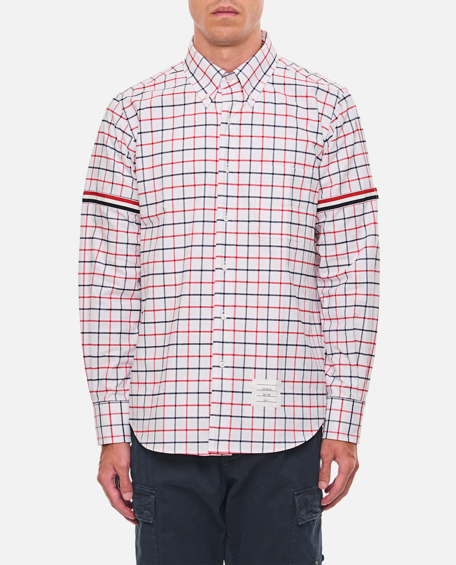 Shop Thom Browne Cotton Tattersall Shirt In Multicolour