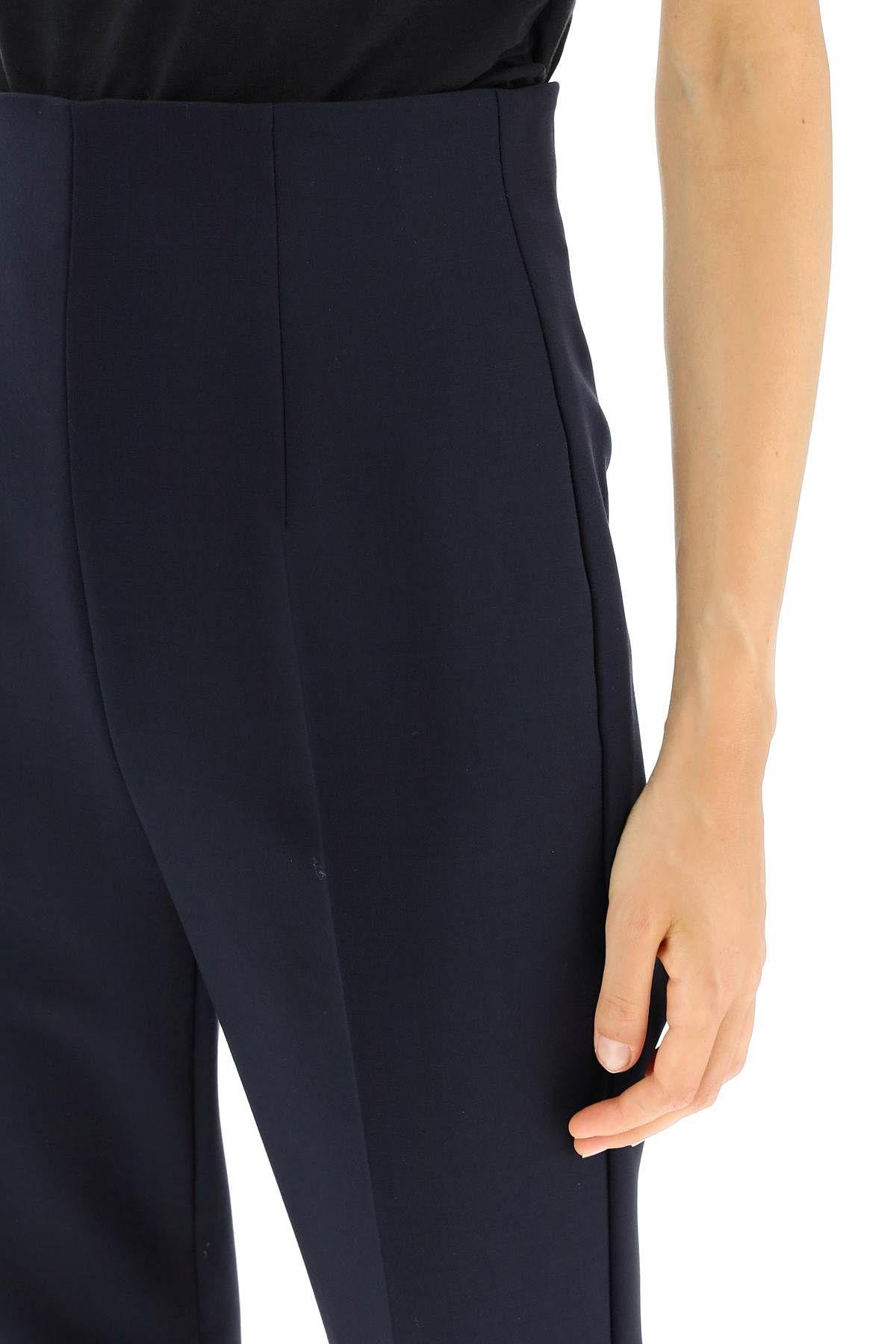 Shop Sportmax Elleni Stretch Wool Trousers In Black