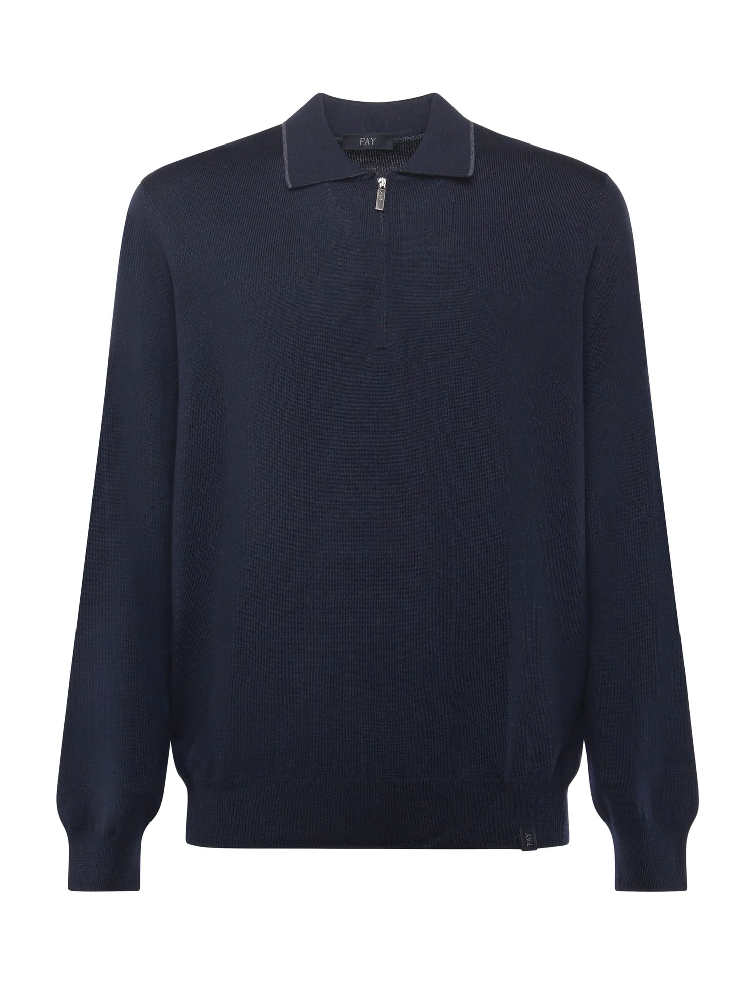 Fay Wool Polo In Blue