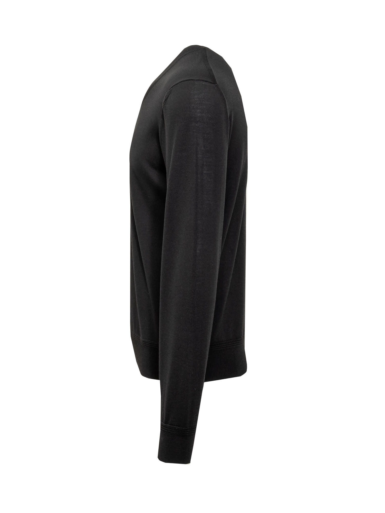 Shop Tom Ford Merino Wool Pullover In Black