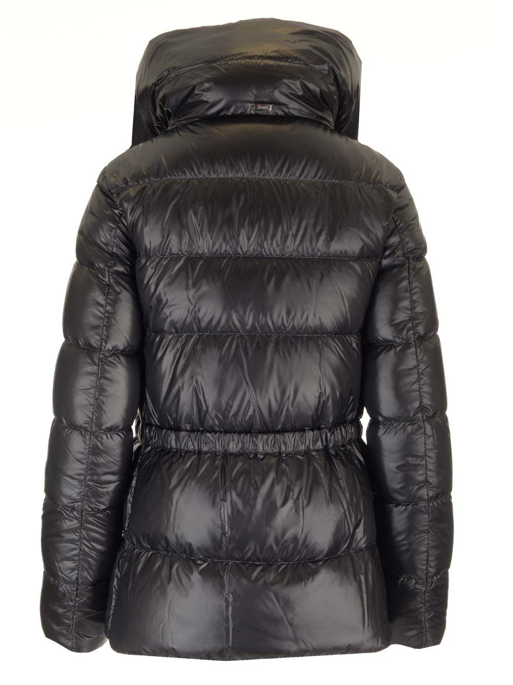 Shop Herno Down Coat In Black