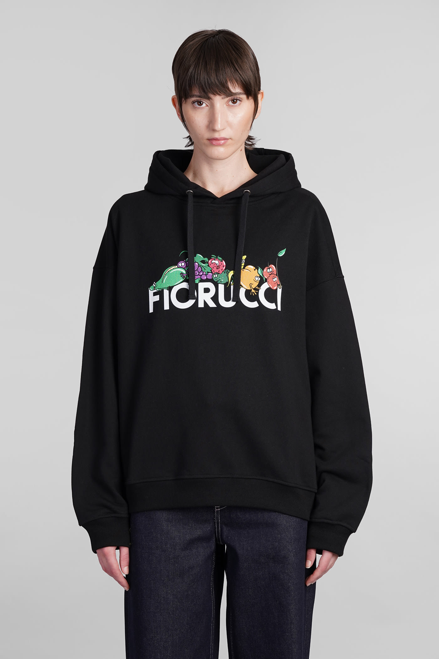 Sweatshirt In Black Cotton