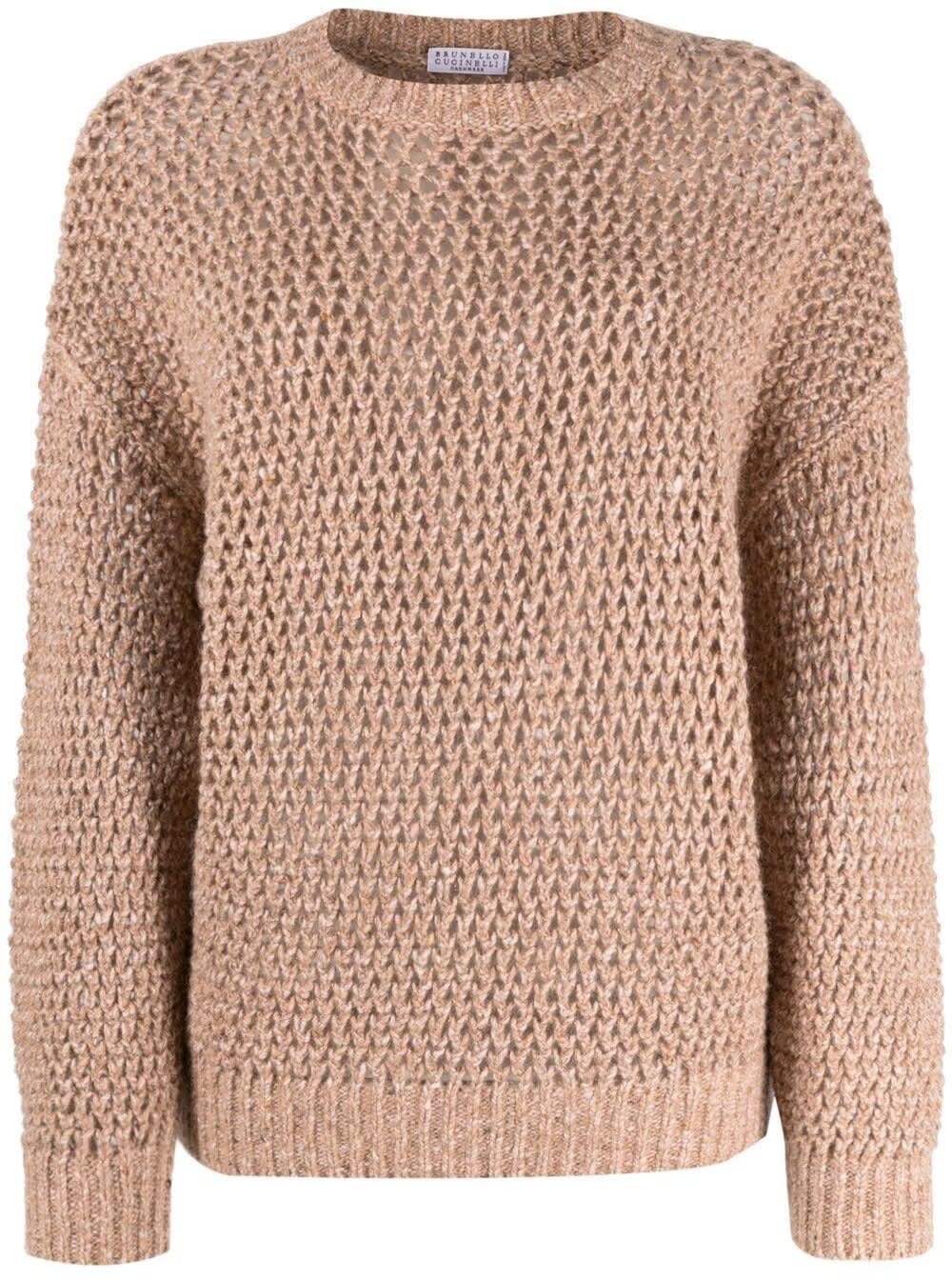 Brunello Cucinelli Wool Blend Sweater With Lurex Inserts