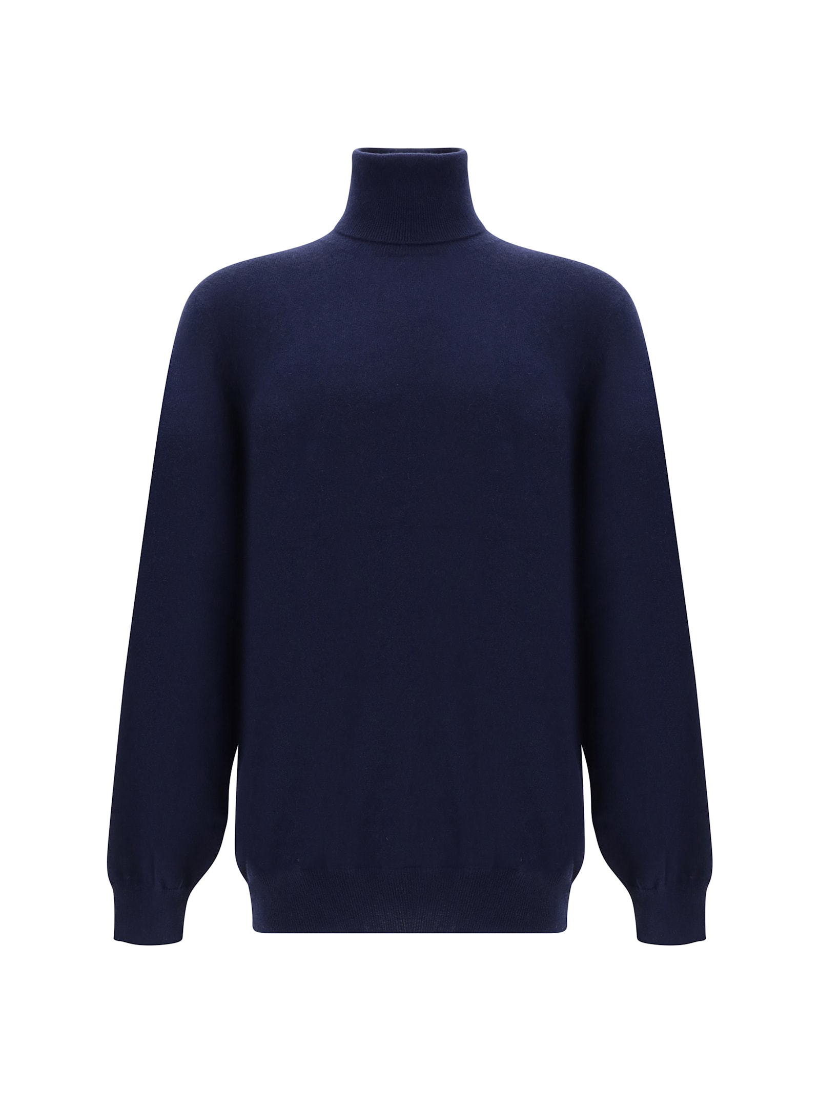 Shop Brunello Cucinelli Turtleneck Sweater In Navy+grigio Scuro