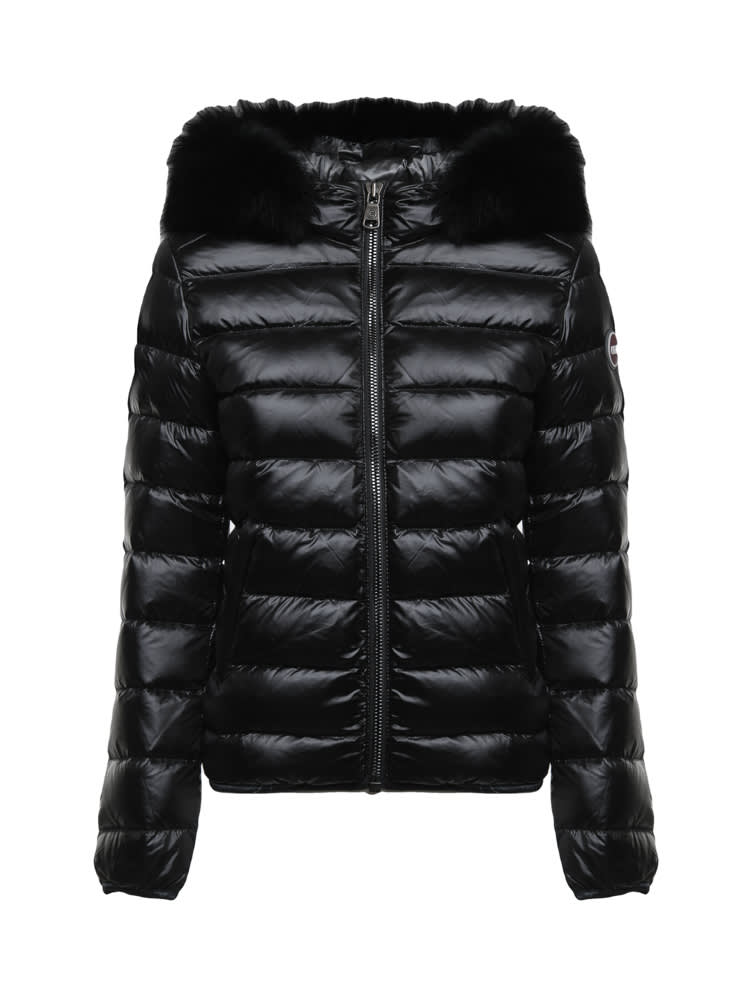 COLMAR QUILTED DOWN JACKET WITH HOOD IN FUR