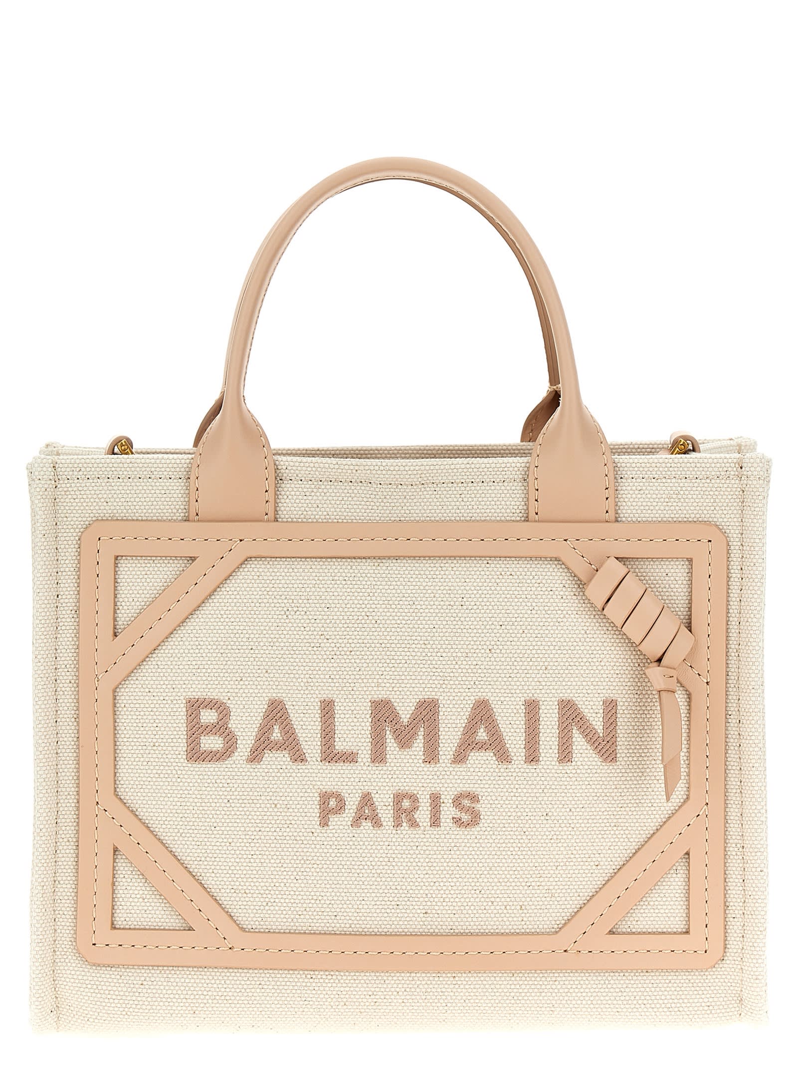 Shop Balmain B-army Shopping Bag In Pink