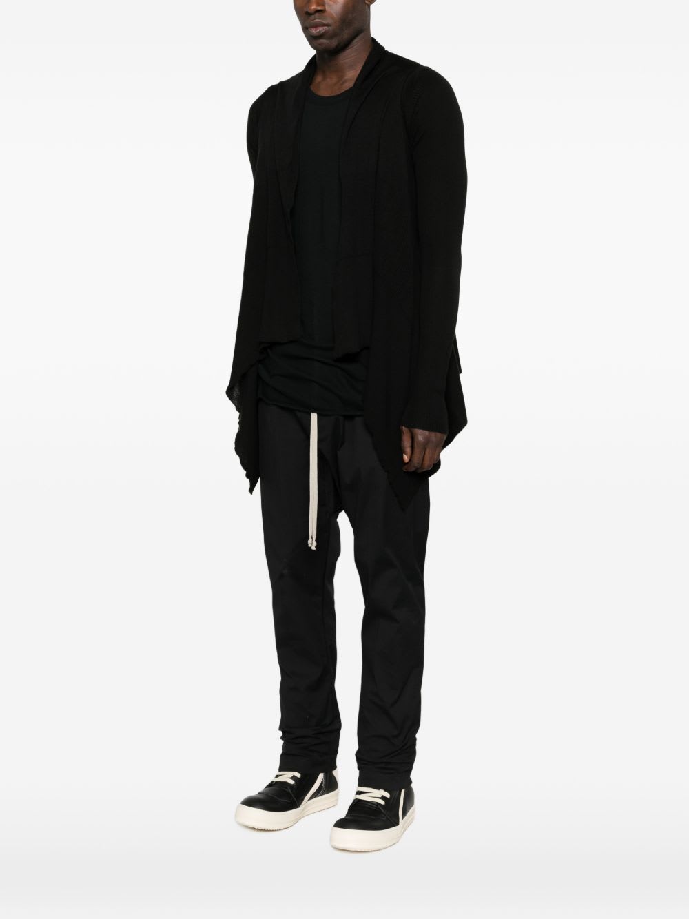 Rick Owens Wool Knitted Cardigan In Black