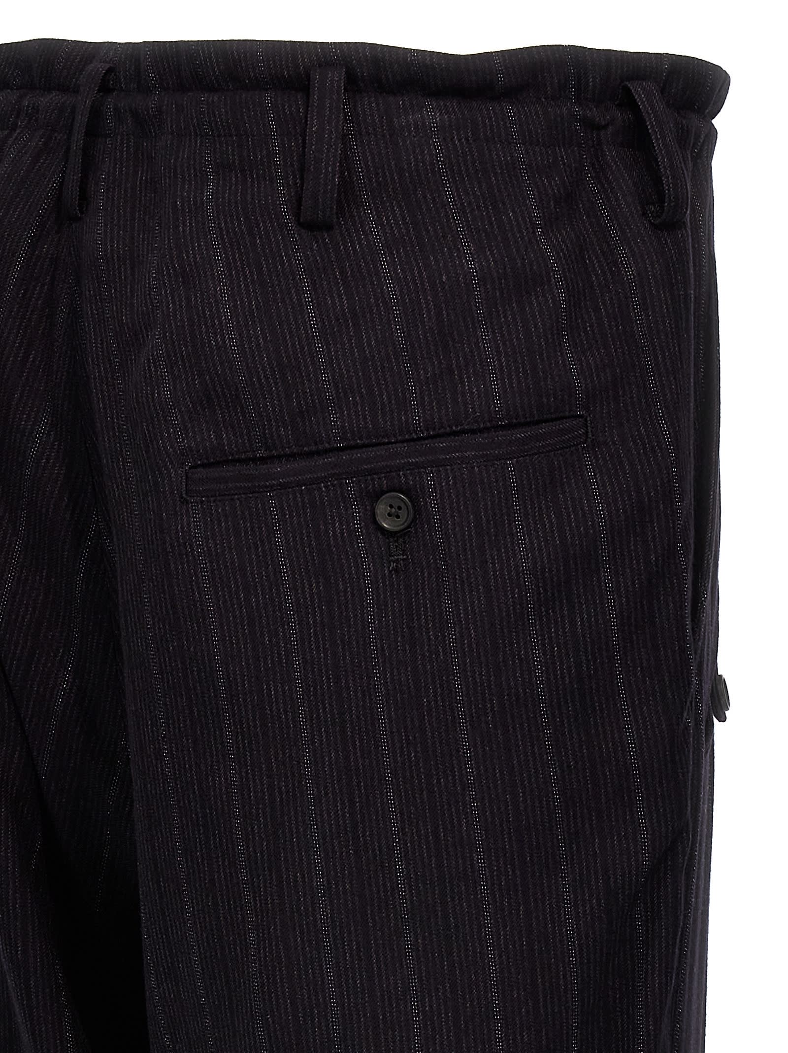 Shop Yohji Yamamoto A-r Coin Pockets Pants In Black