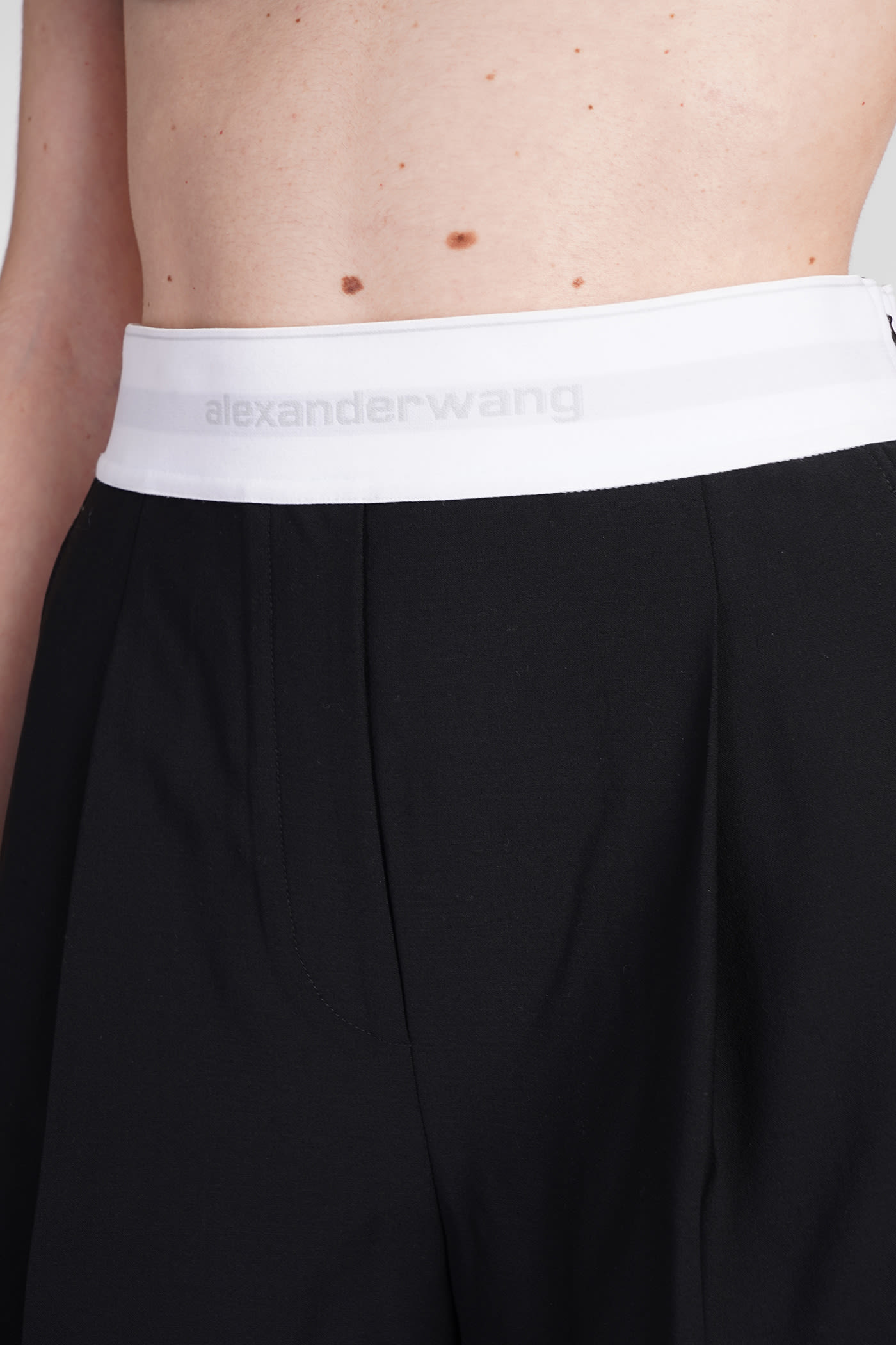 Shop Alexander Wang Shorts In Black Wool