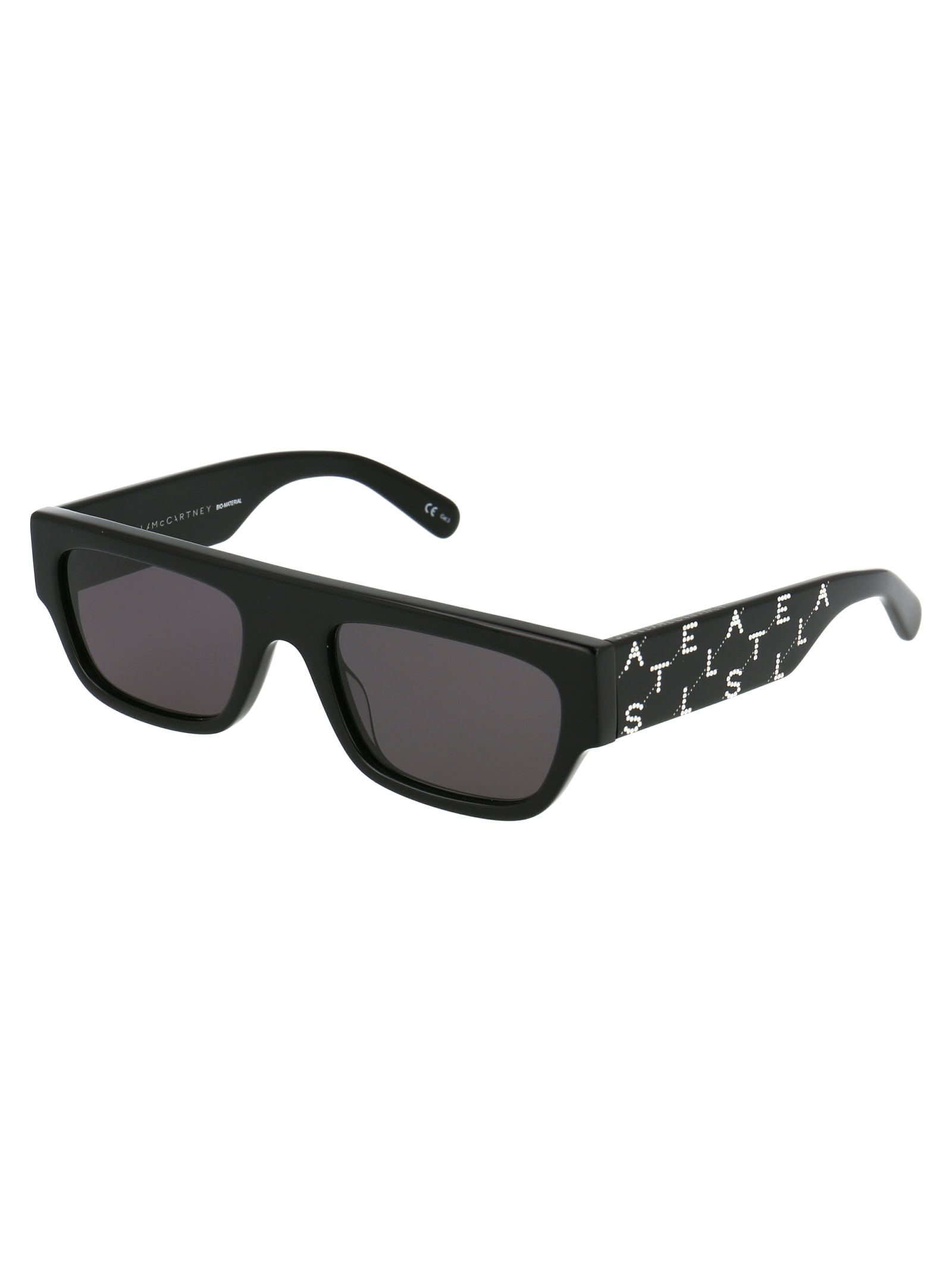 Shop Stella Mccartney Sc0210s Sunglasses In 004 Black Black Smoke