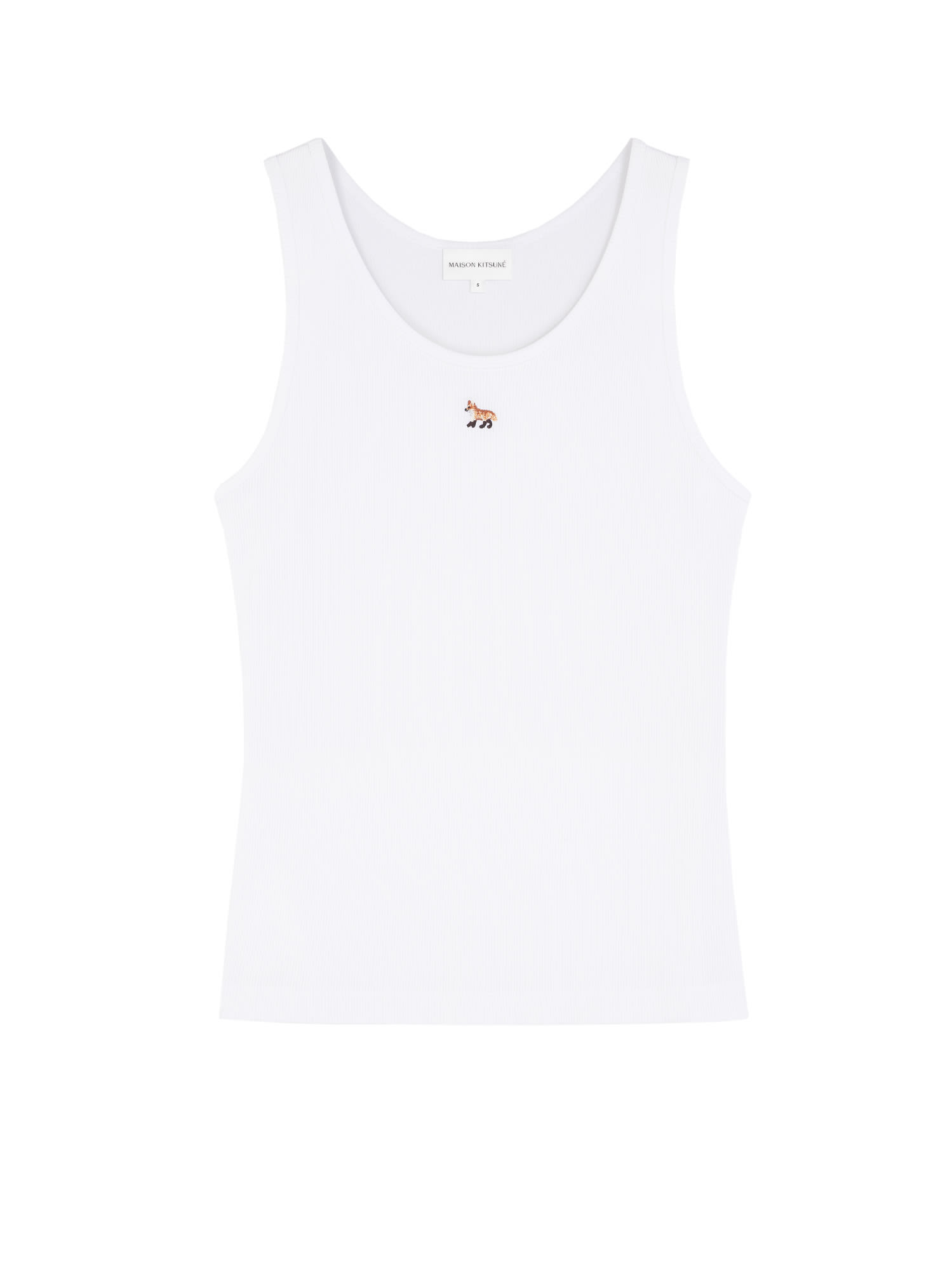 Shop Maison Kitsuné Tank Top In White