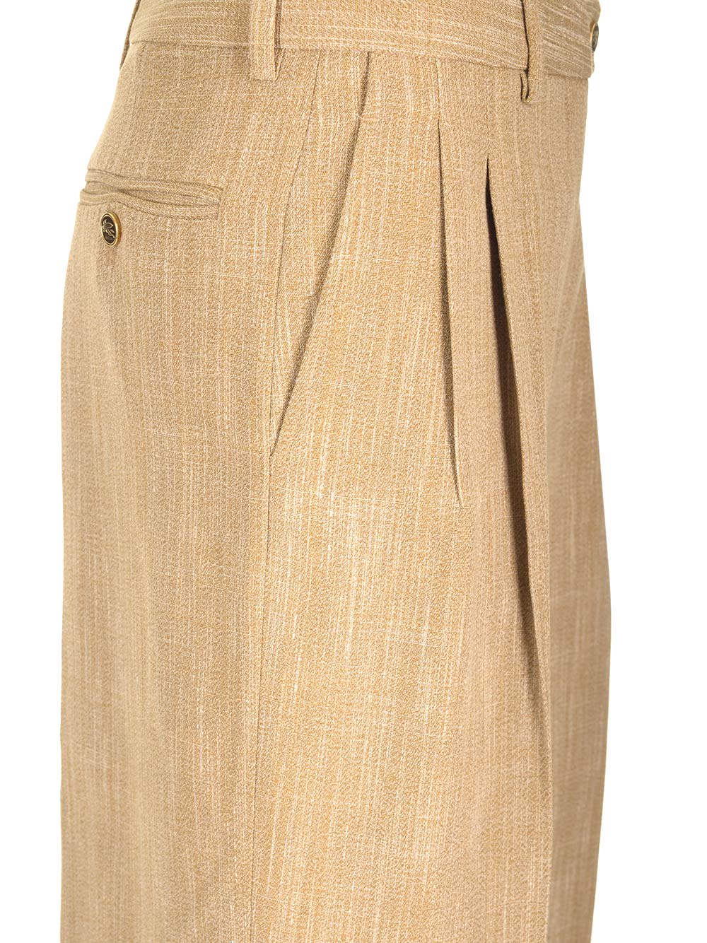 Shop Etro Wide-leg Trousers In Beige