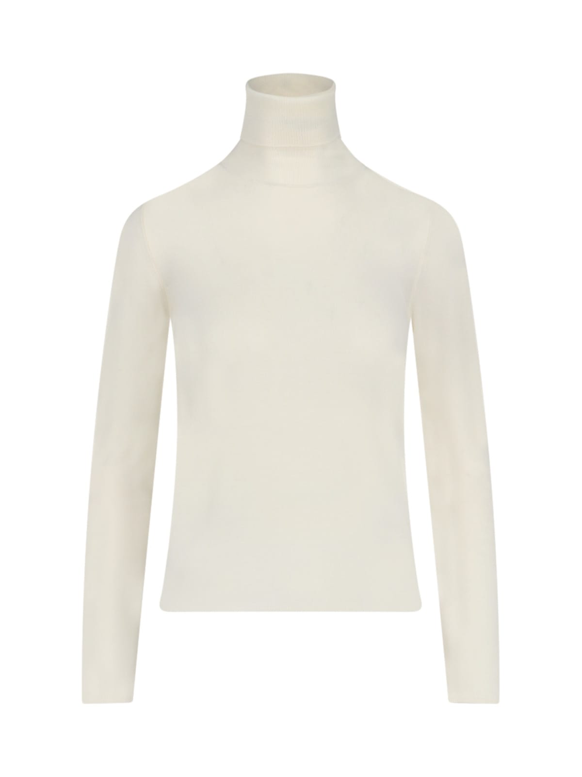 Shop Zanone Classic Turtleneck In Crema