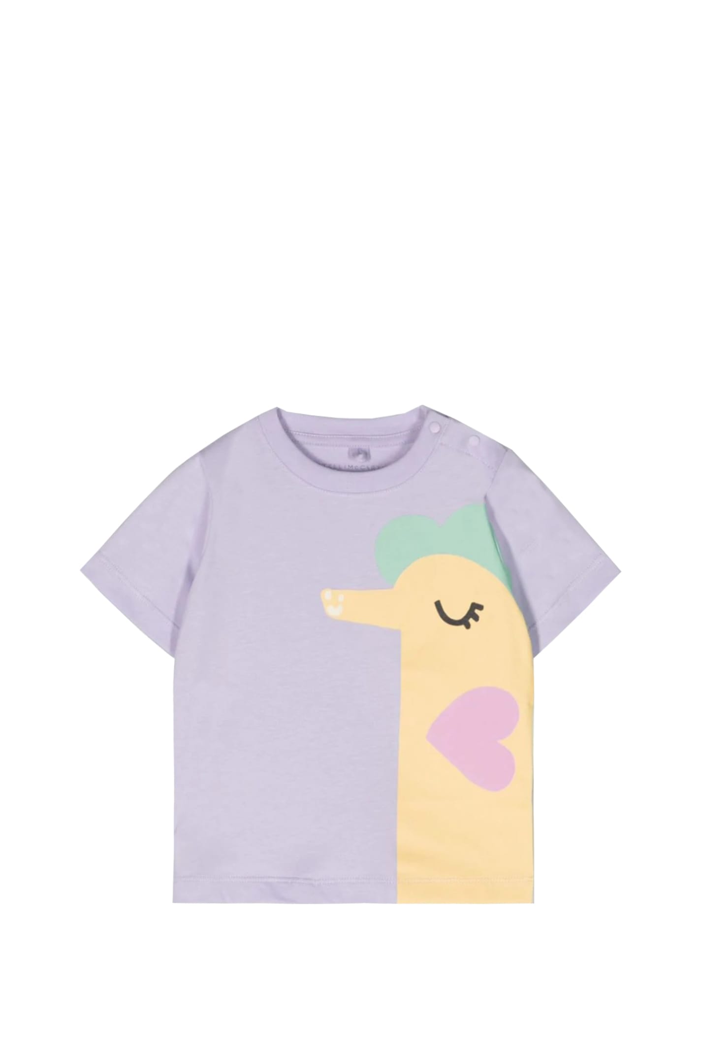 Stella Mccartney Babies' Cotton T-shirt In Violet