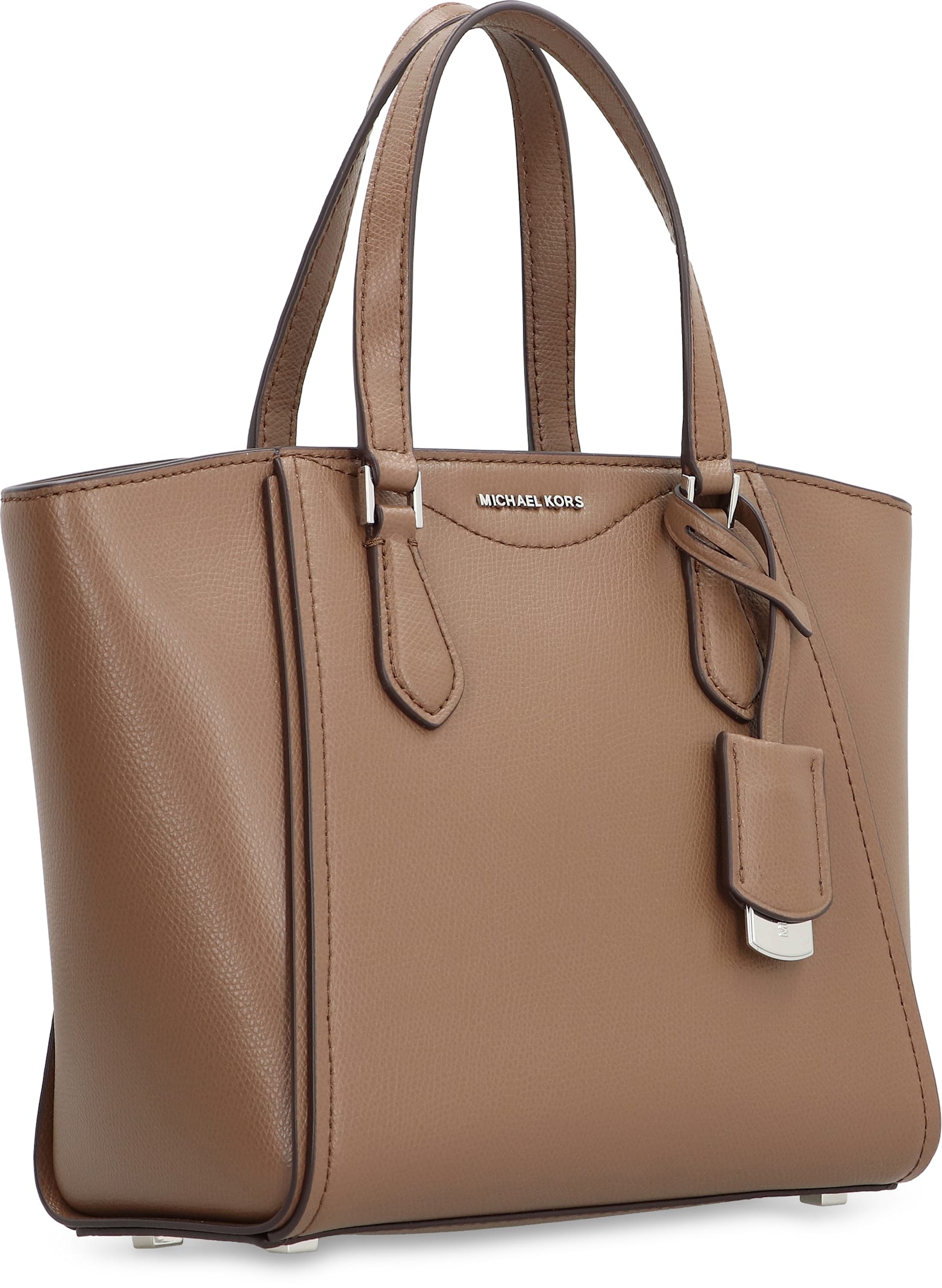 Shop Michael Michael Kors Taryn Leather Tote In Brown