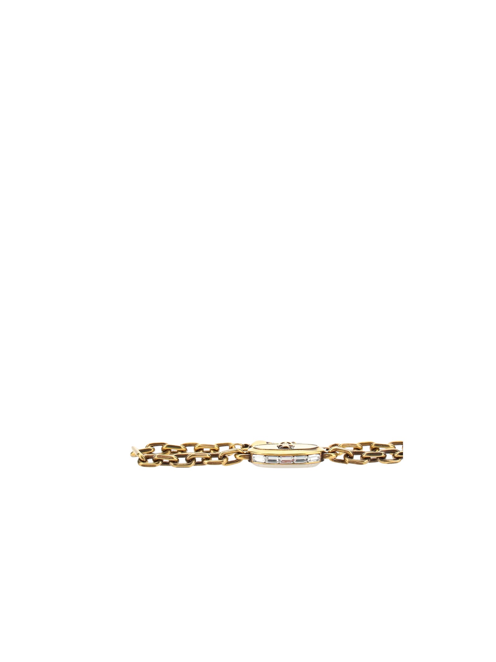 Shop Alexander Mcqueen Bracelet In Golden