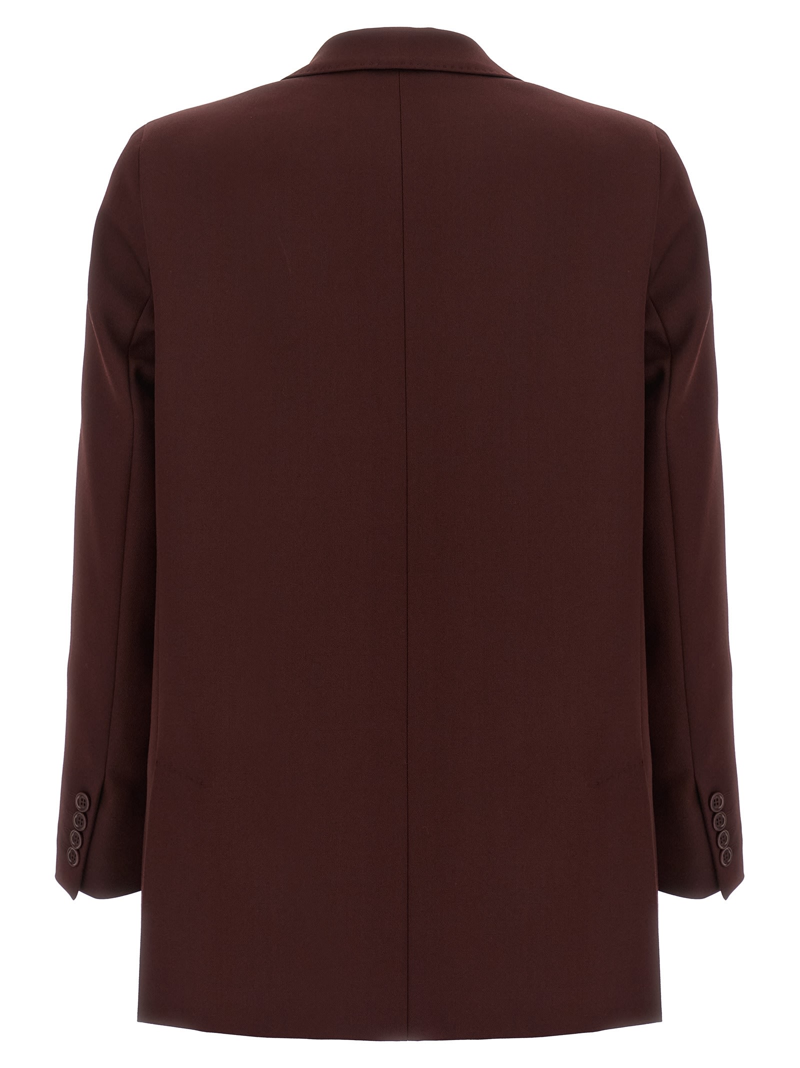 Max Mara Double-breasted Wool Blazer Jackets Bordeaux In Burgundy