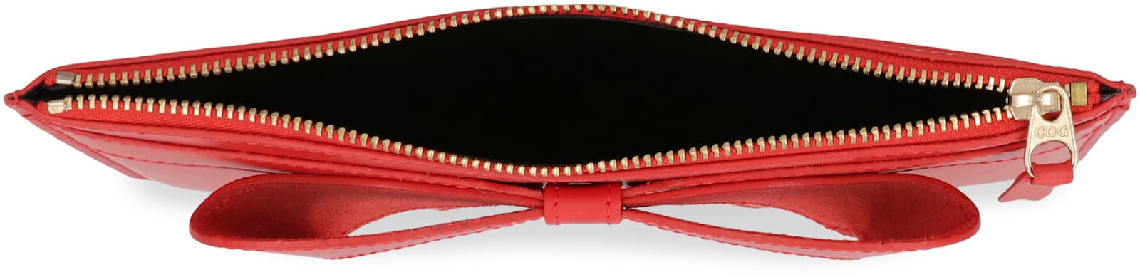 Comme Des Garçons Leather Pouch In Red