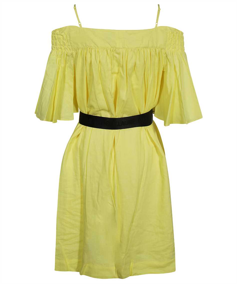Karl Lagerfeld Off-the-shoulder Dress In Yellow