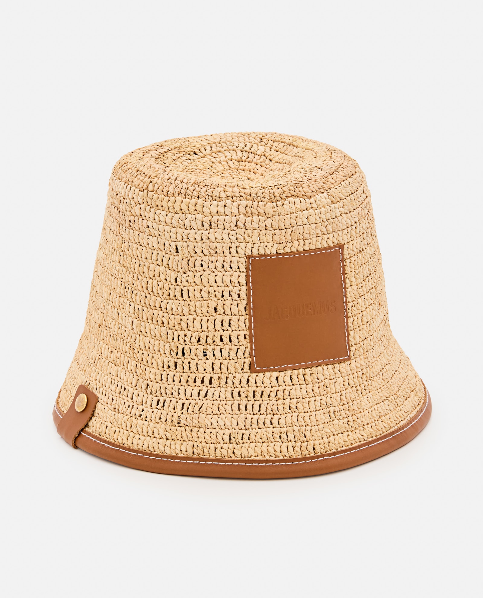 Shop Jacquemus Le Bob Soli Raffia Hat In Brown