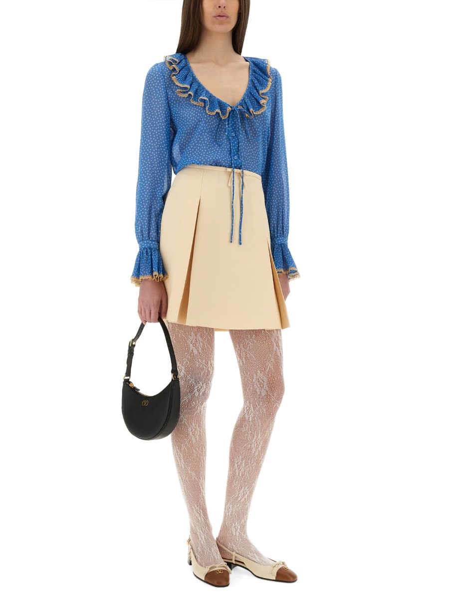 Shop Valentino Light Georgette Print Plusdepois Shirt