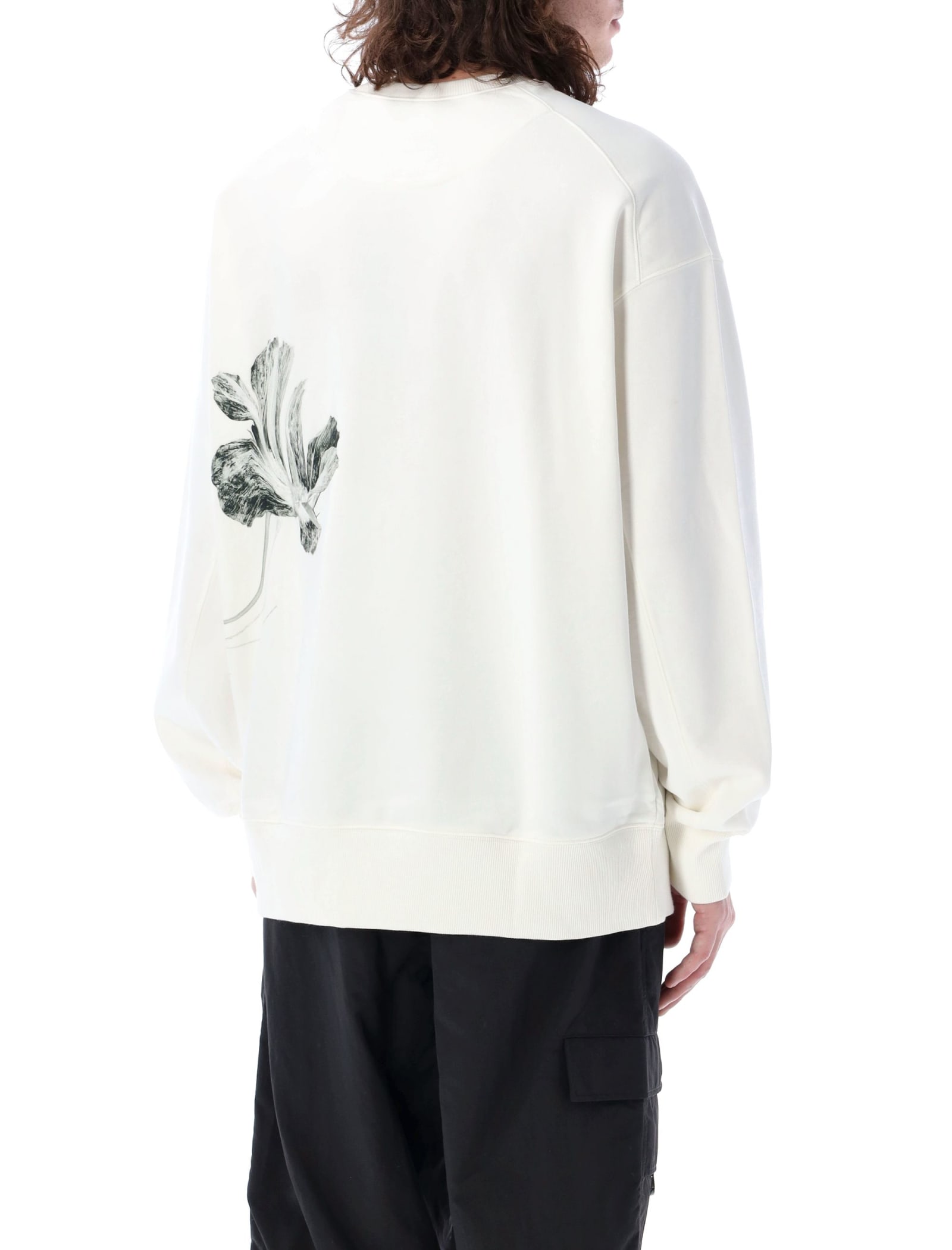 Shop Y-3 Graphic French Terry Sweatshirt In White