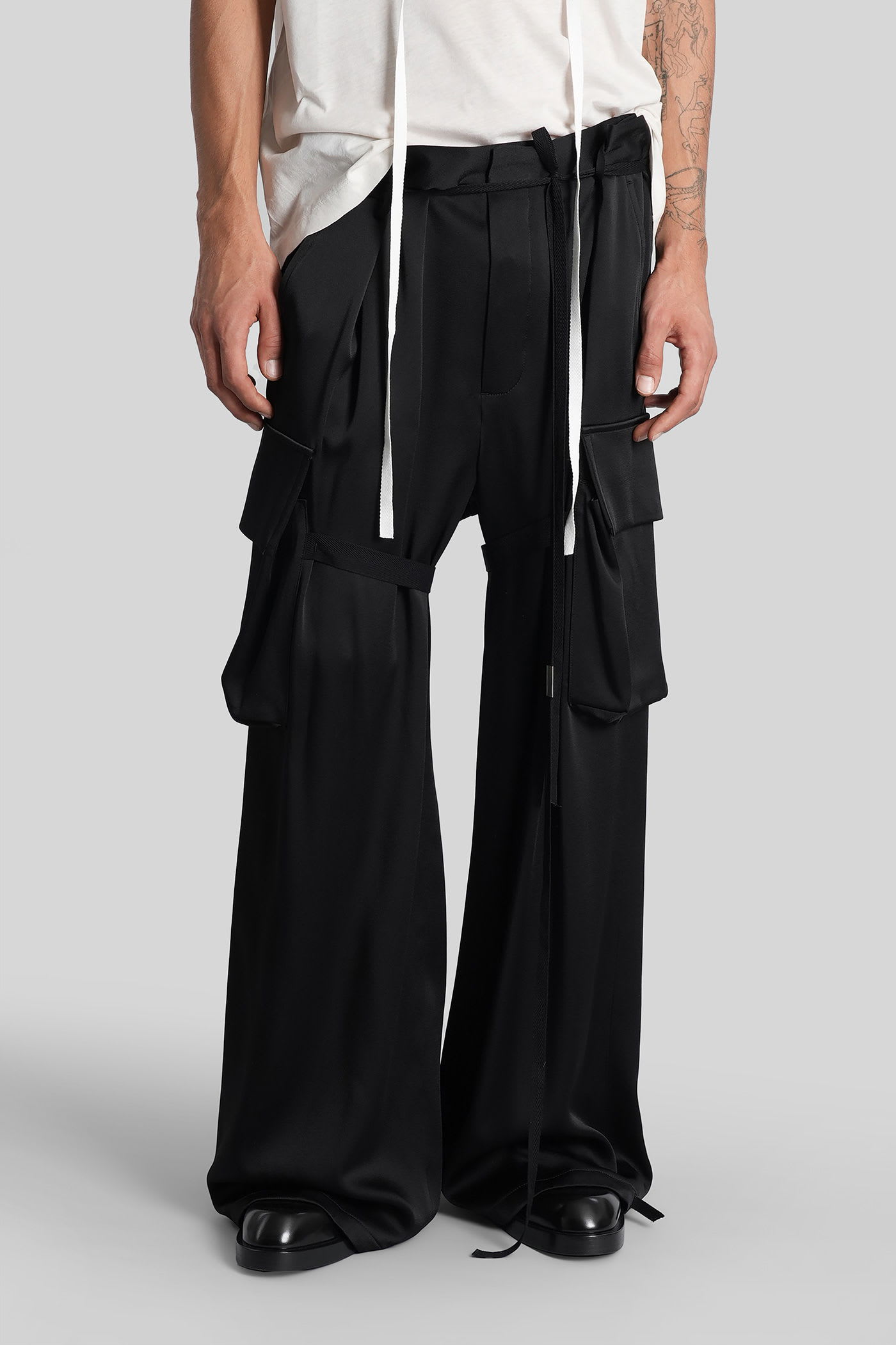 Ann Demeulemeester Iben Pants In Black Acetate In Black