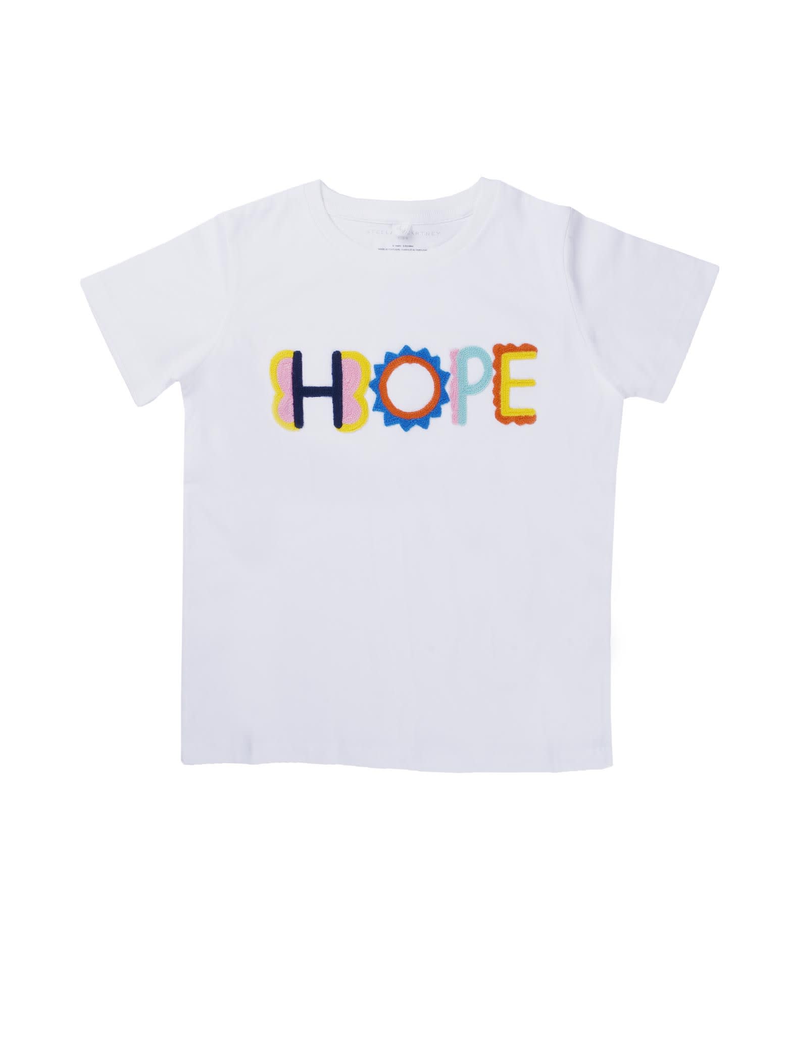 Stella McCartney Kids White Short Sleeve Hope T-shirt