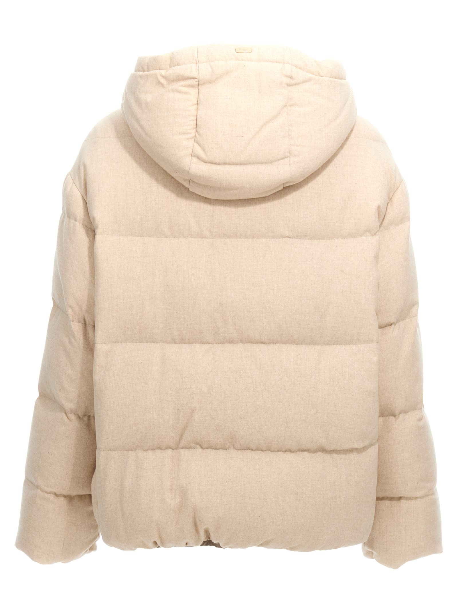Herno Ultalight Down Jacket In Beige